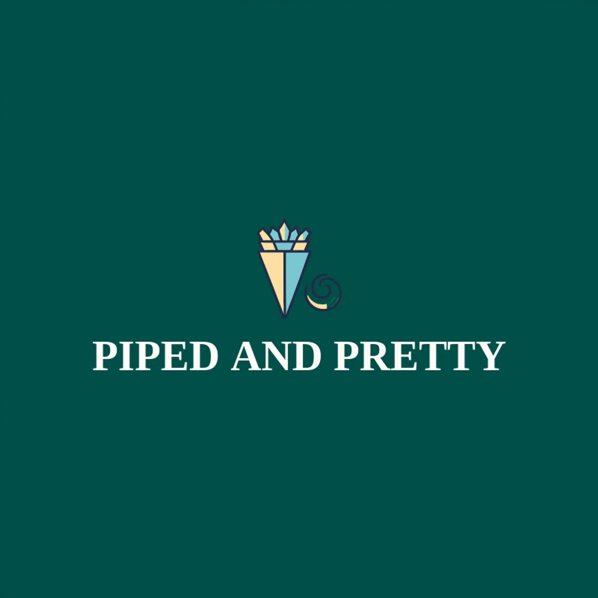 Piped And Pretty logo for baking