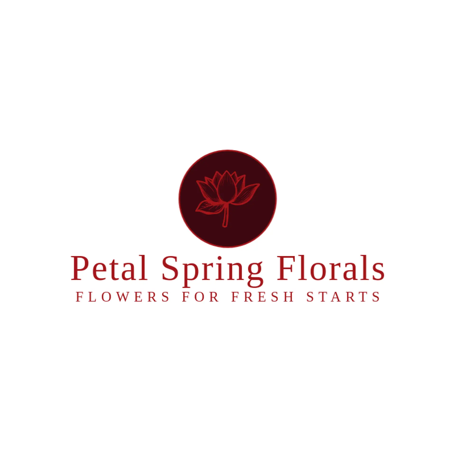 Petal Spring Florals logo for lotus flower