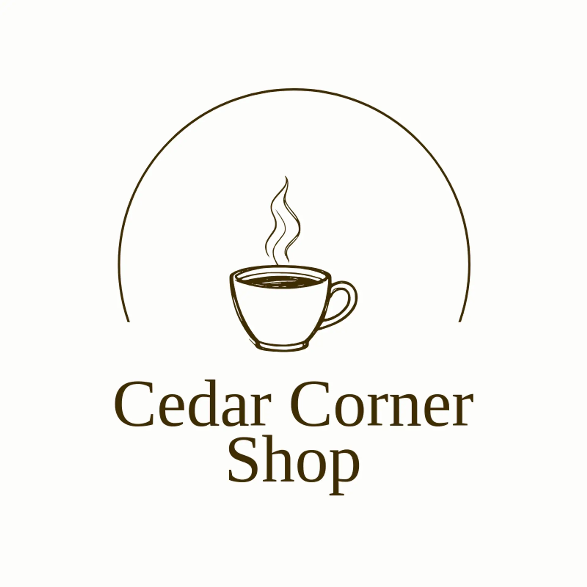 Cedar Corner Shop logo for convenience store
