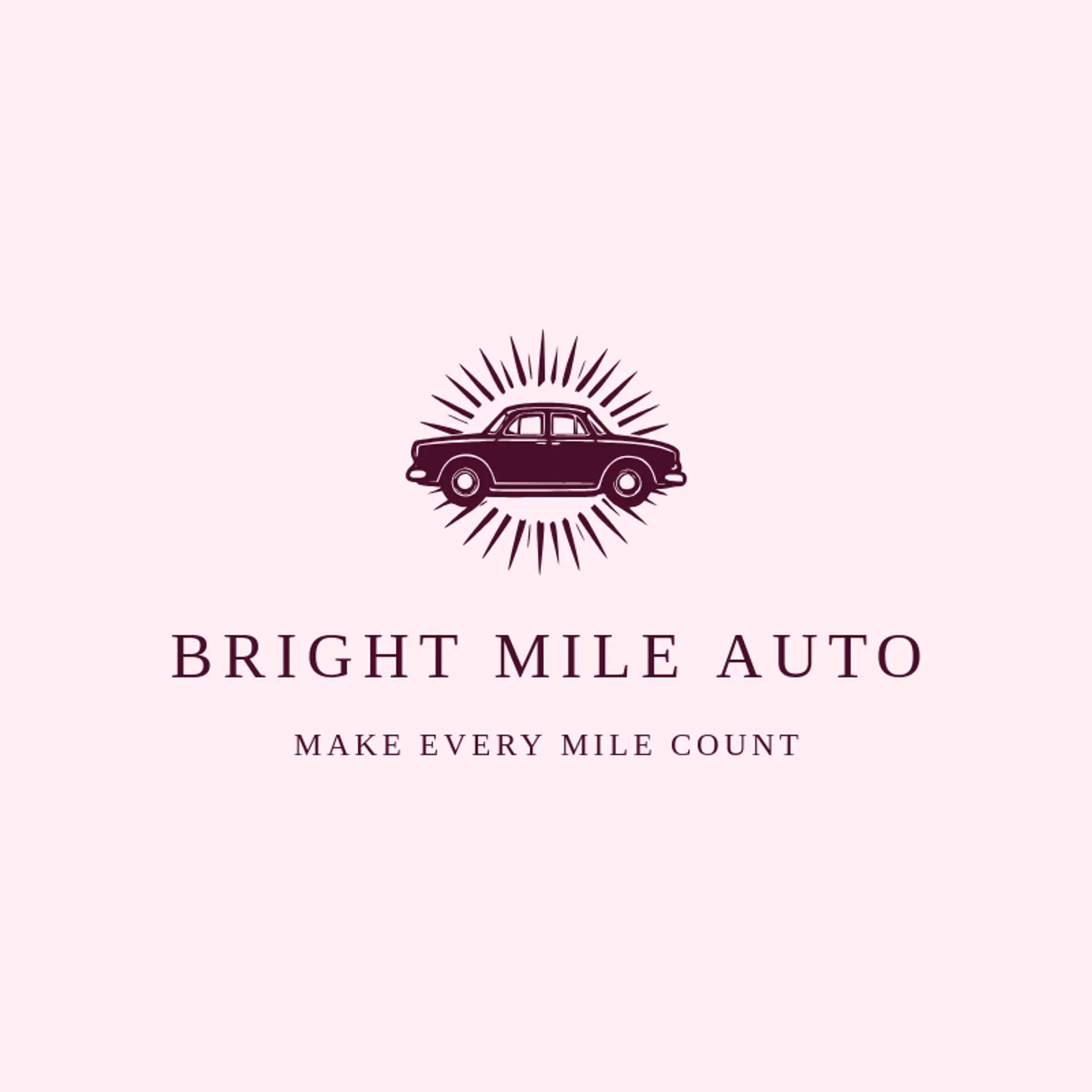 Bright Mile Auto logo for car dealer