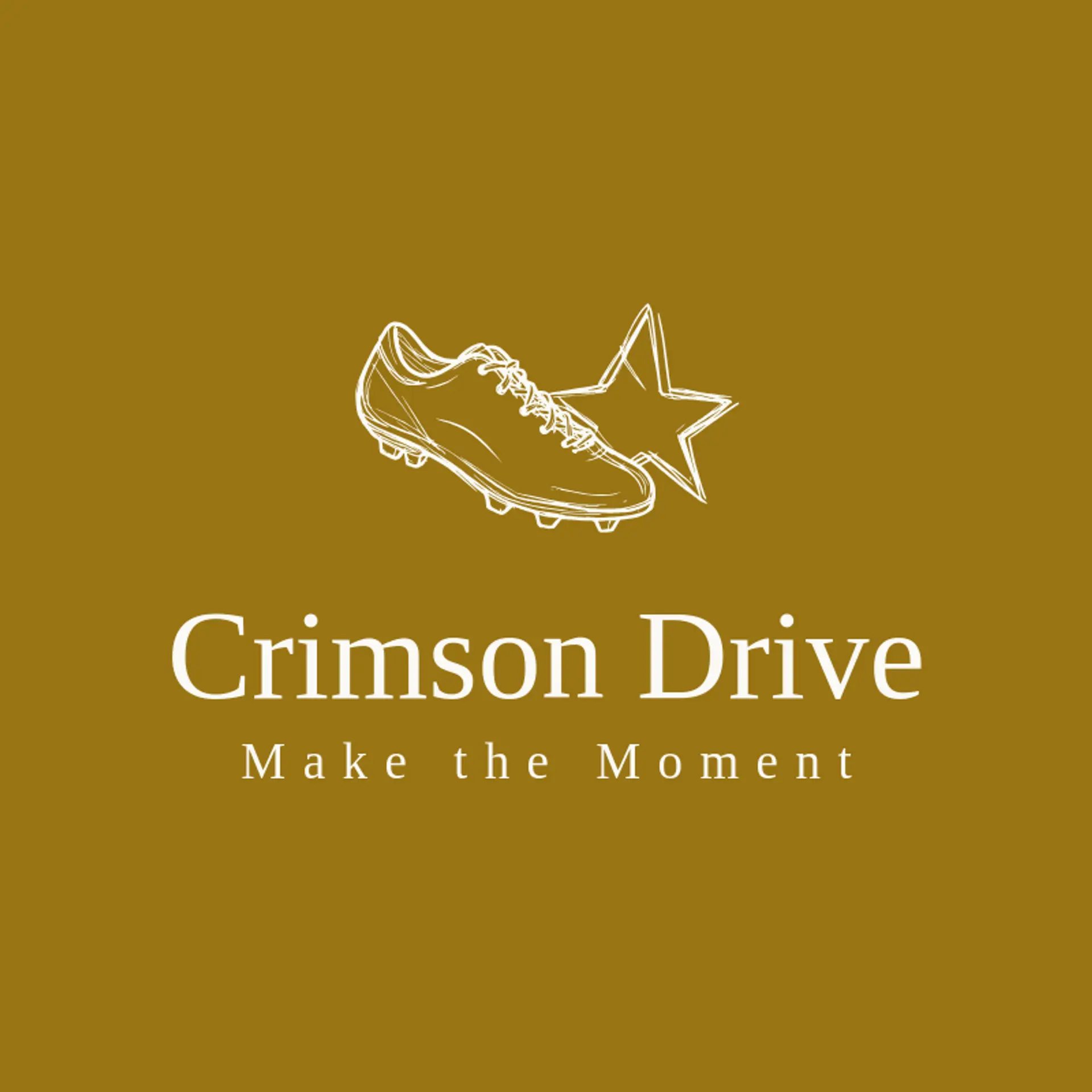 Crimson Drive logo for american football