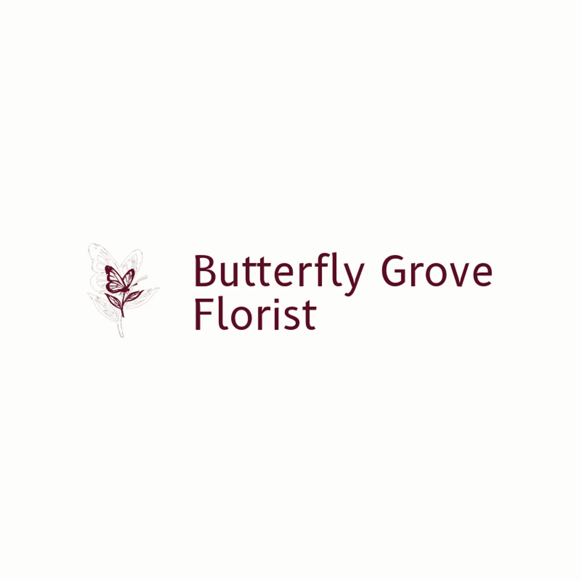 Butterfly Grove Florist logo for butterfly