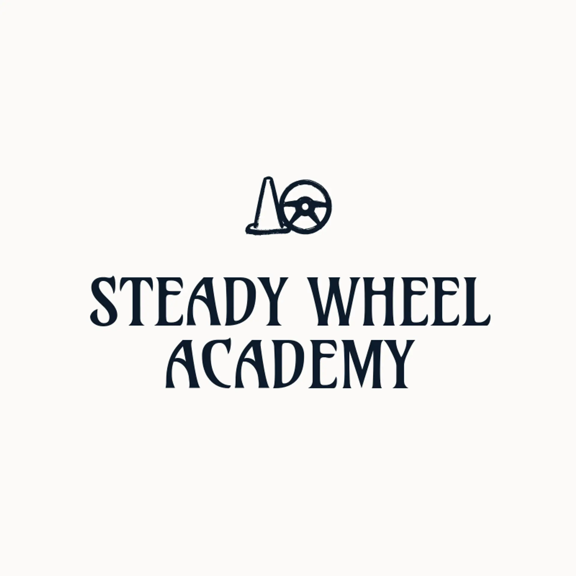 Steady Wheel Academy logo for driving school
