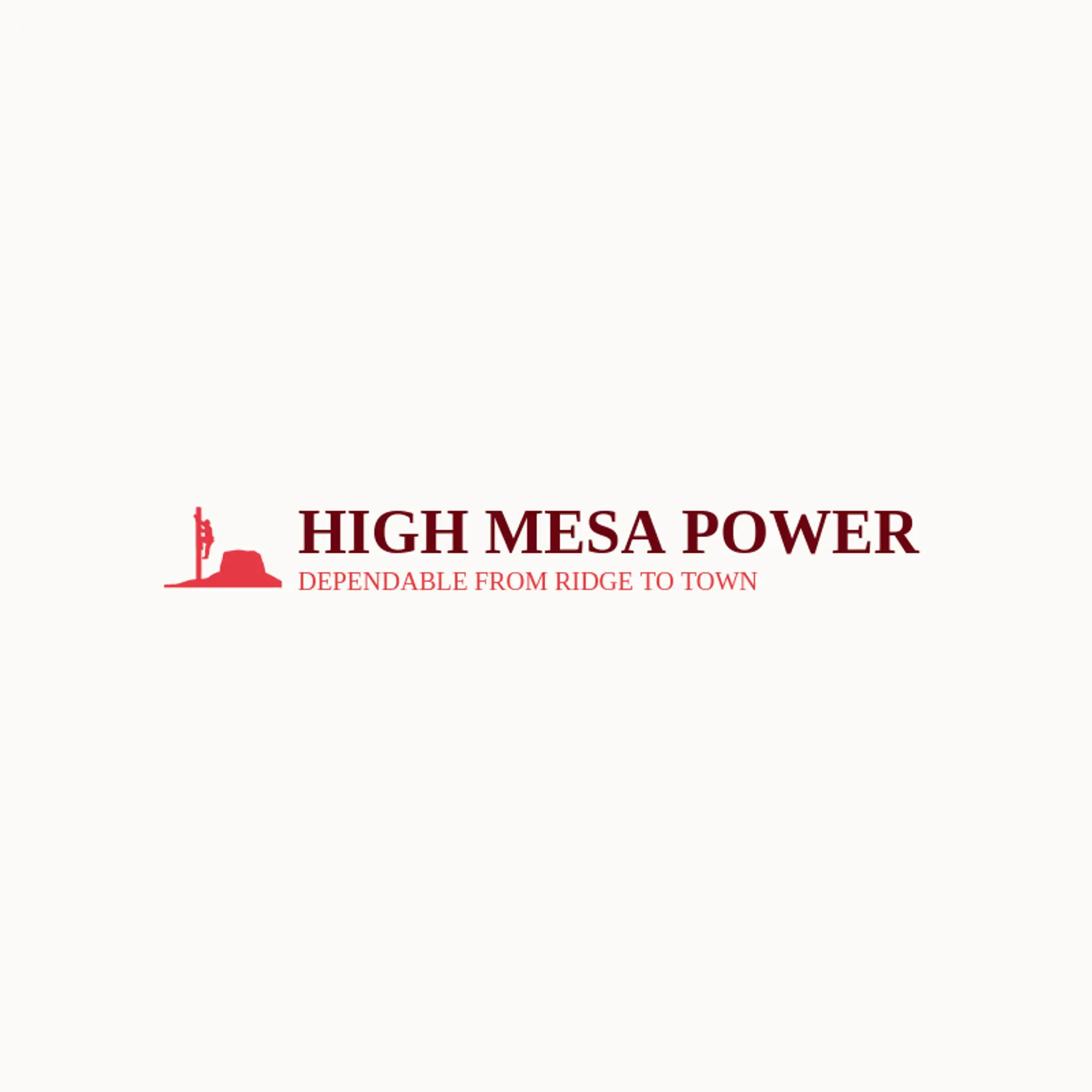 High Mesa Power logo for lineman