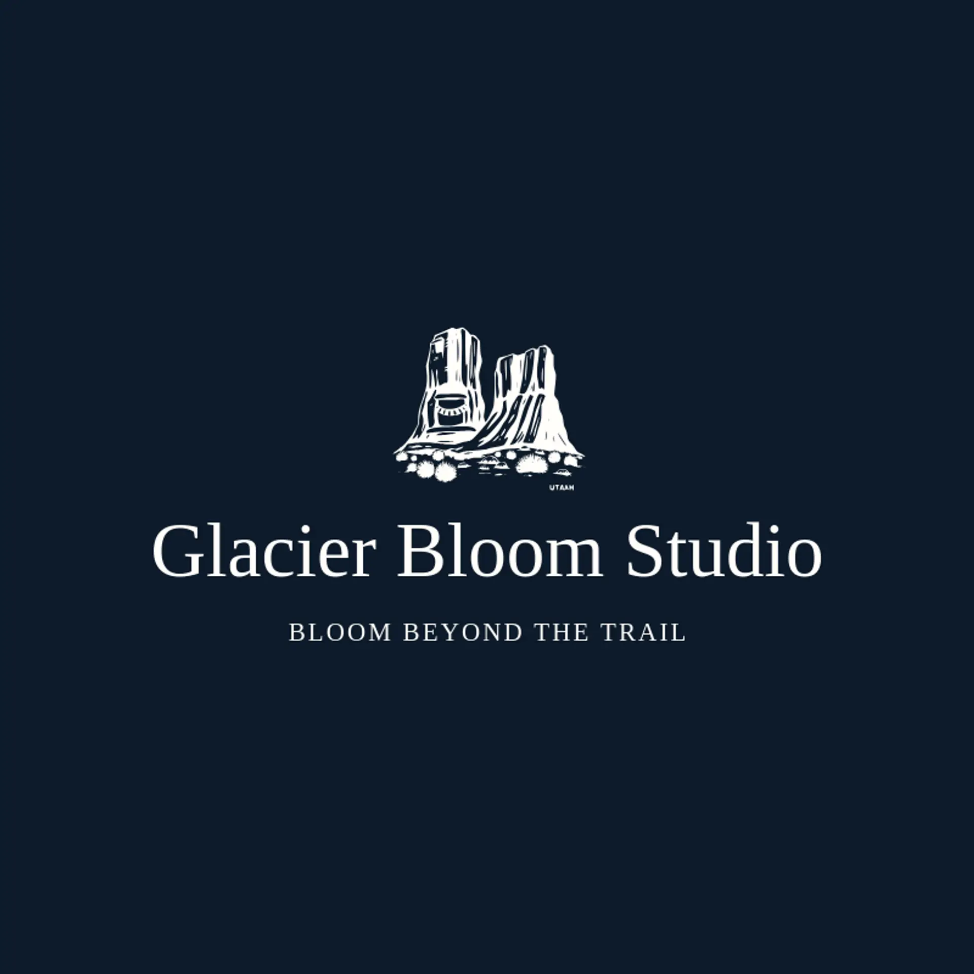 Glacier Bloom Studio logo for national park