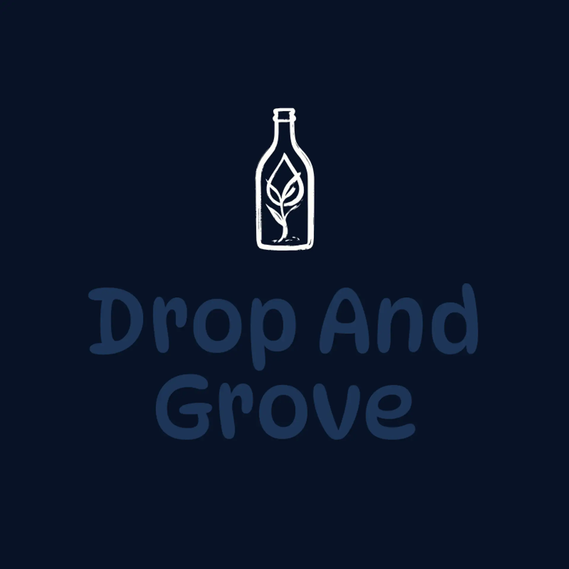 Drop And Grove logo for water bottle