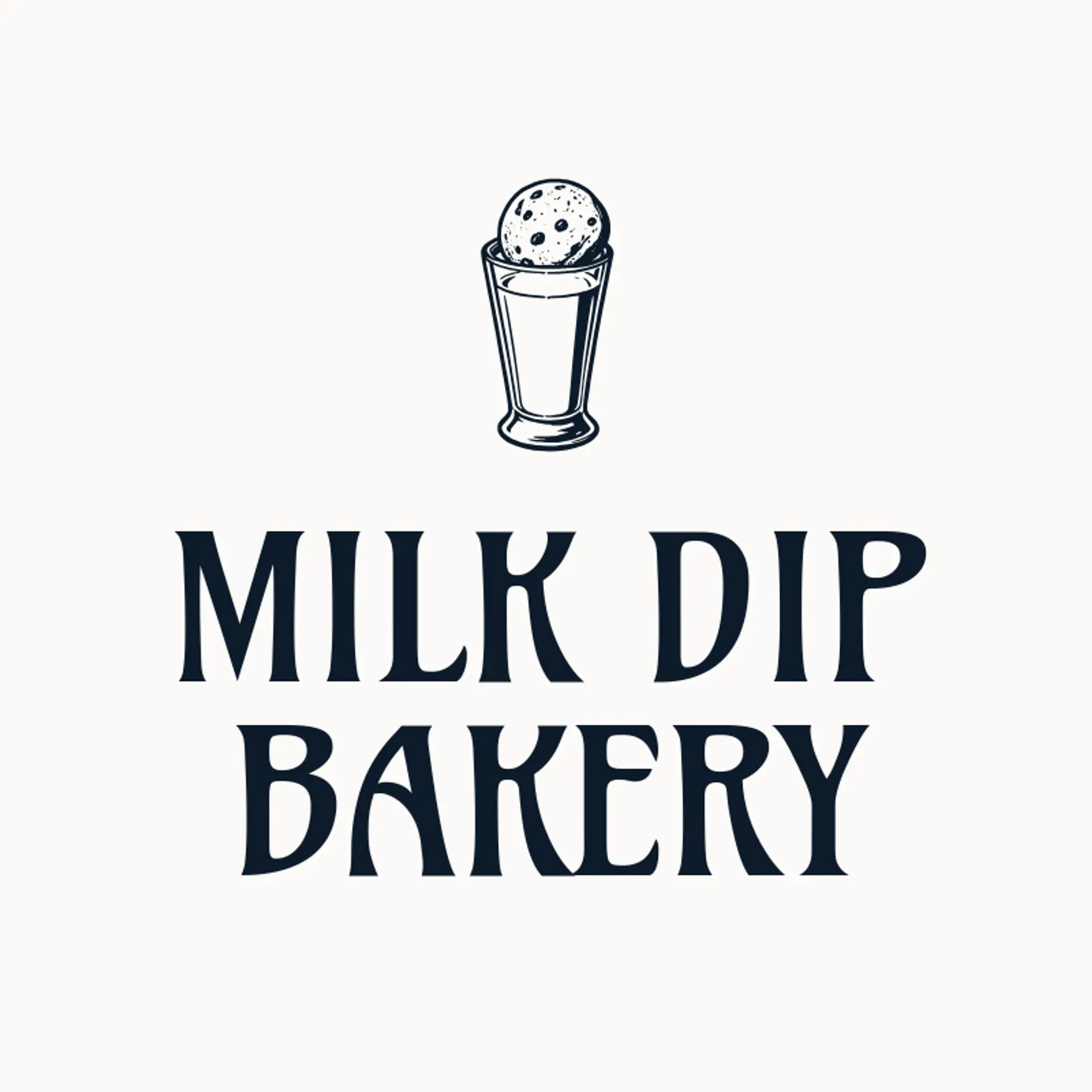 Milk Dip Bakery logo for cookie