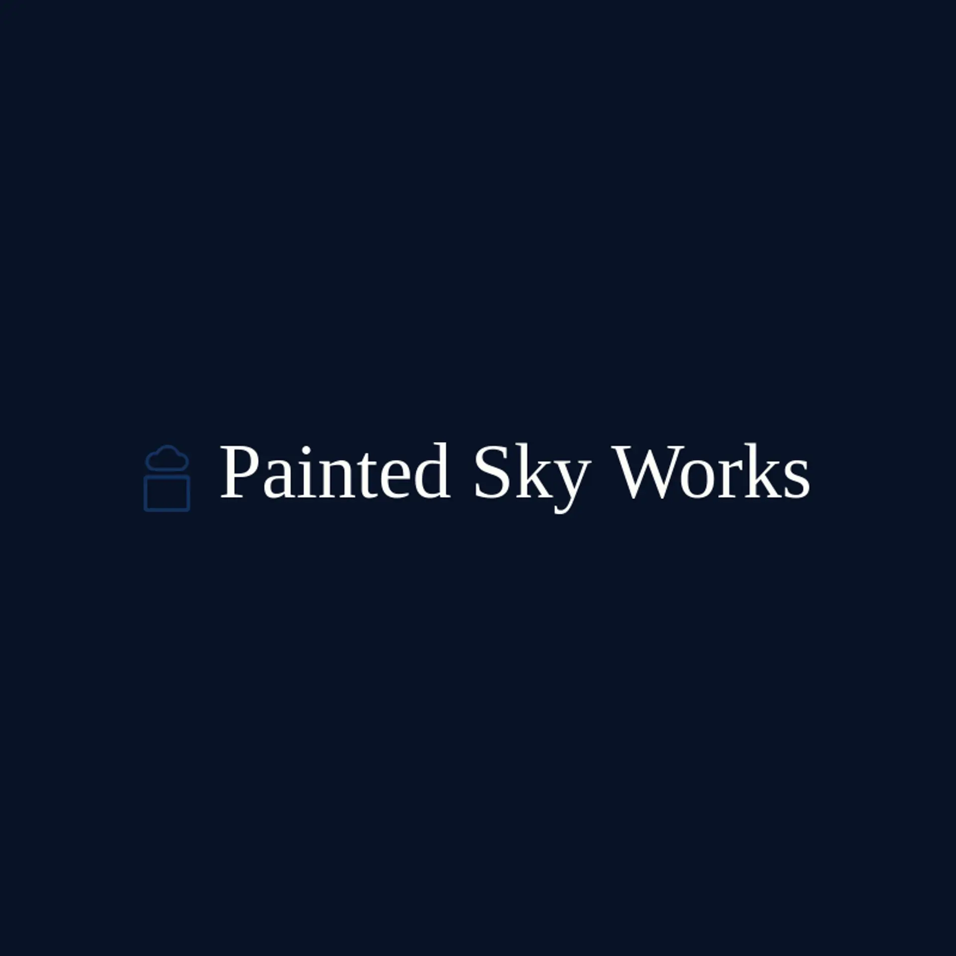Painted Sky Works logo for canvas
