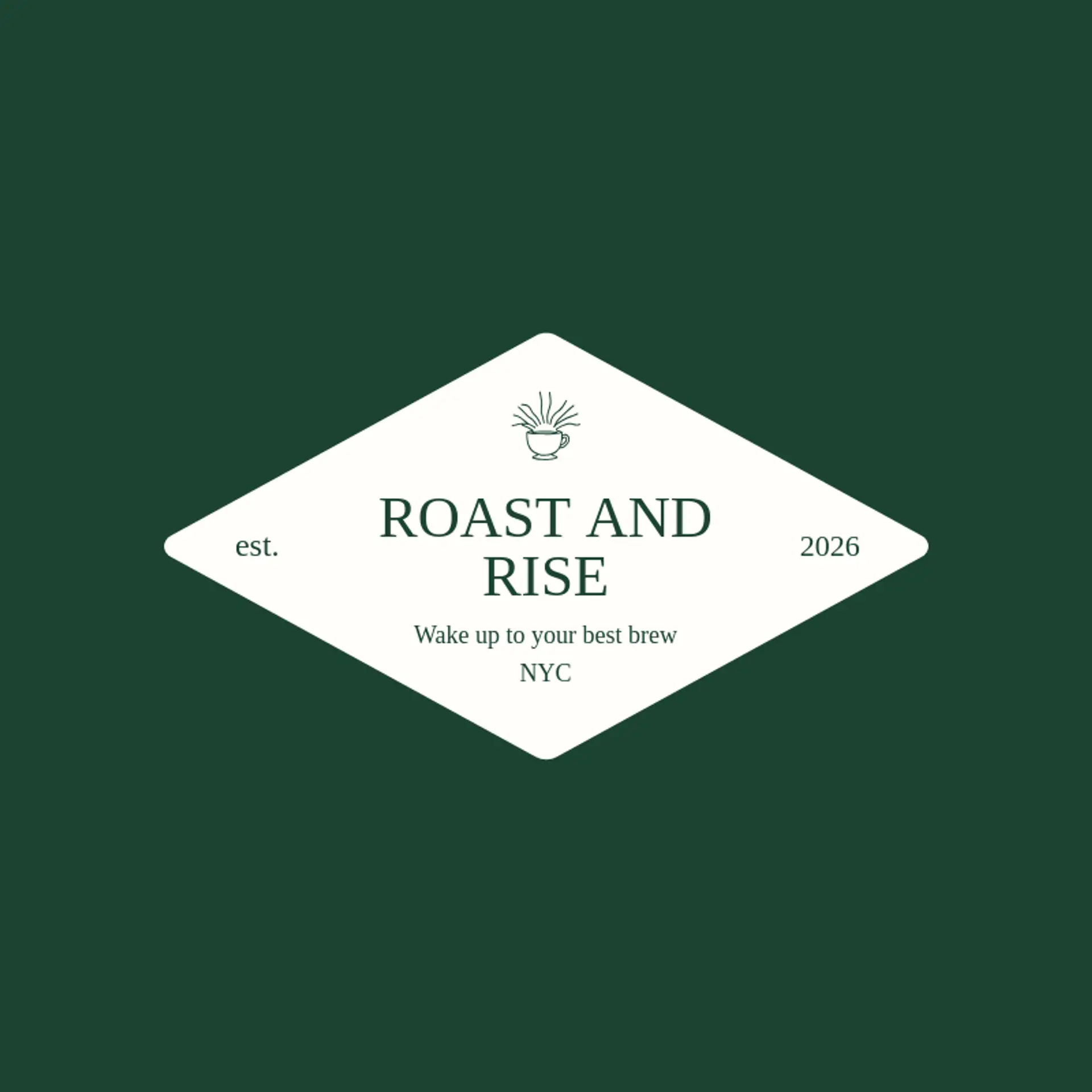 Roast And Rise logo for coffee cup