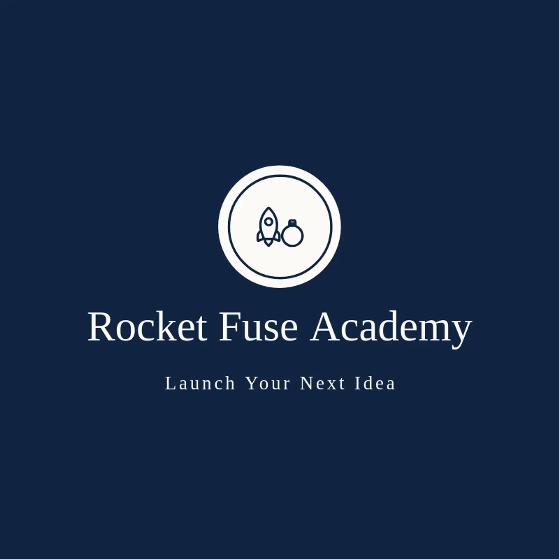 Rocket Fuse Academy logo for bomb