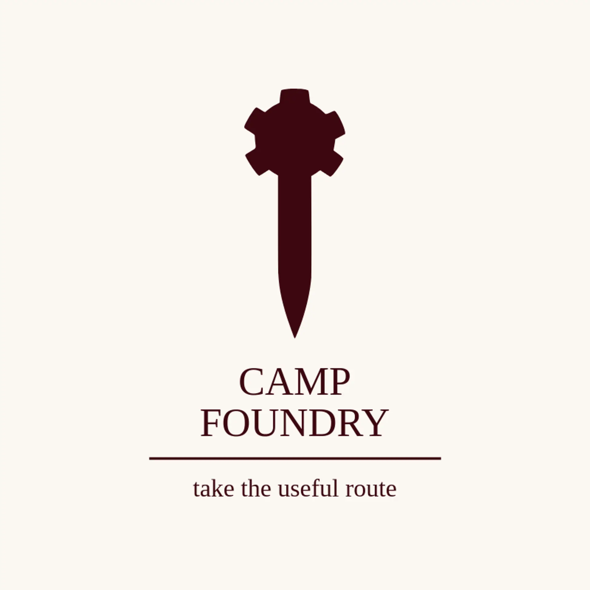Camp Foundry logo for gear