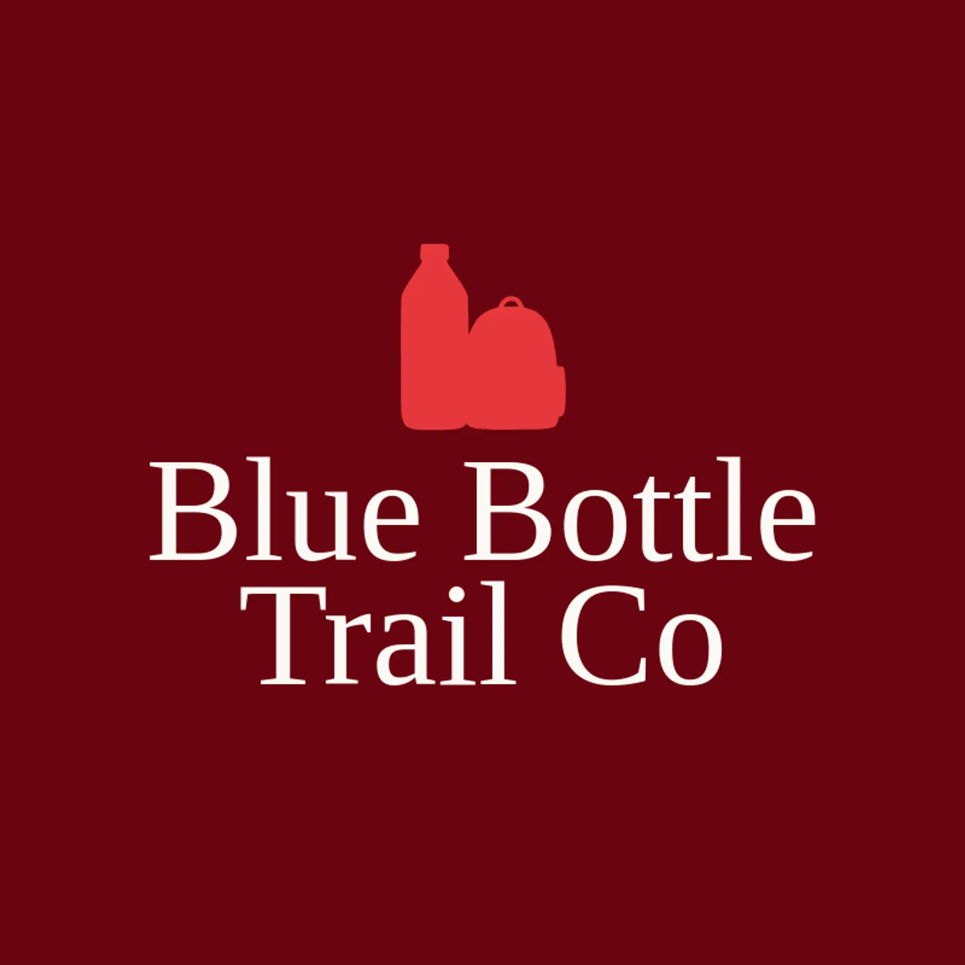 Blue Bottle Trail Co logo for backpack