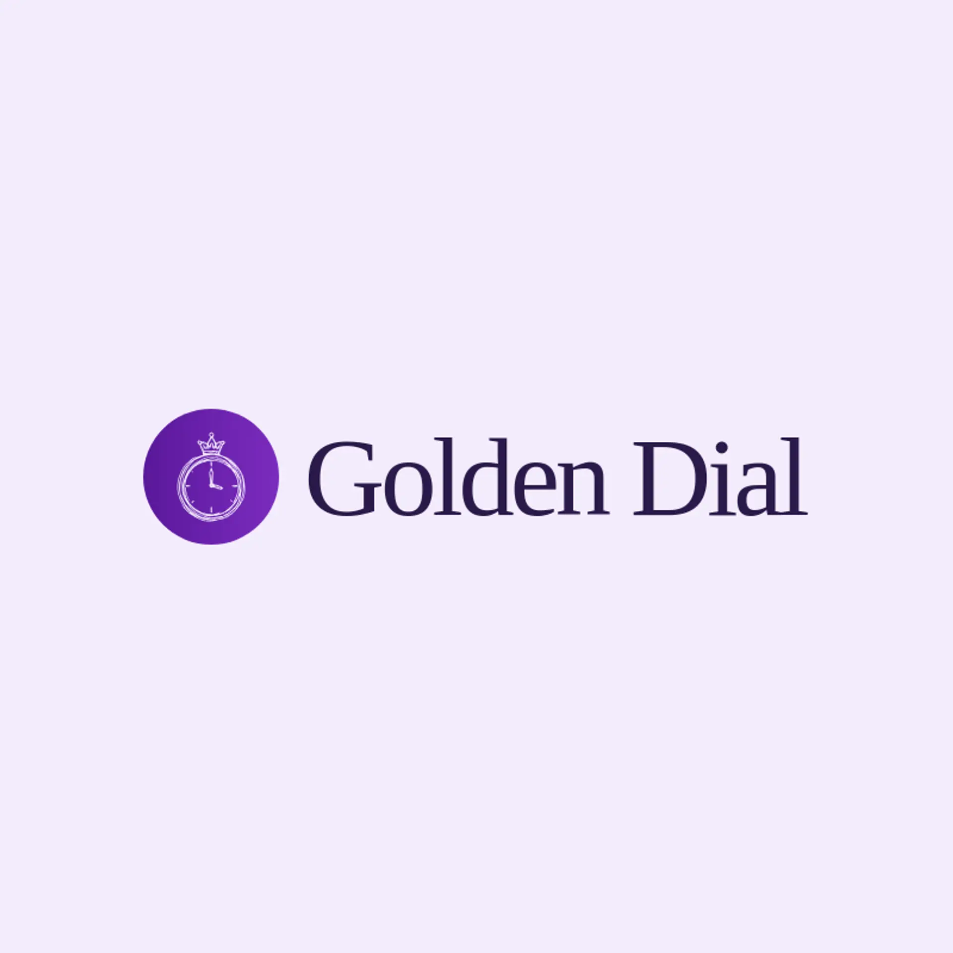 Golden Dial logo for clock