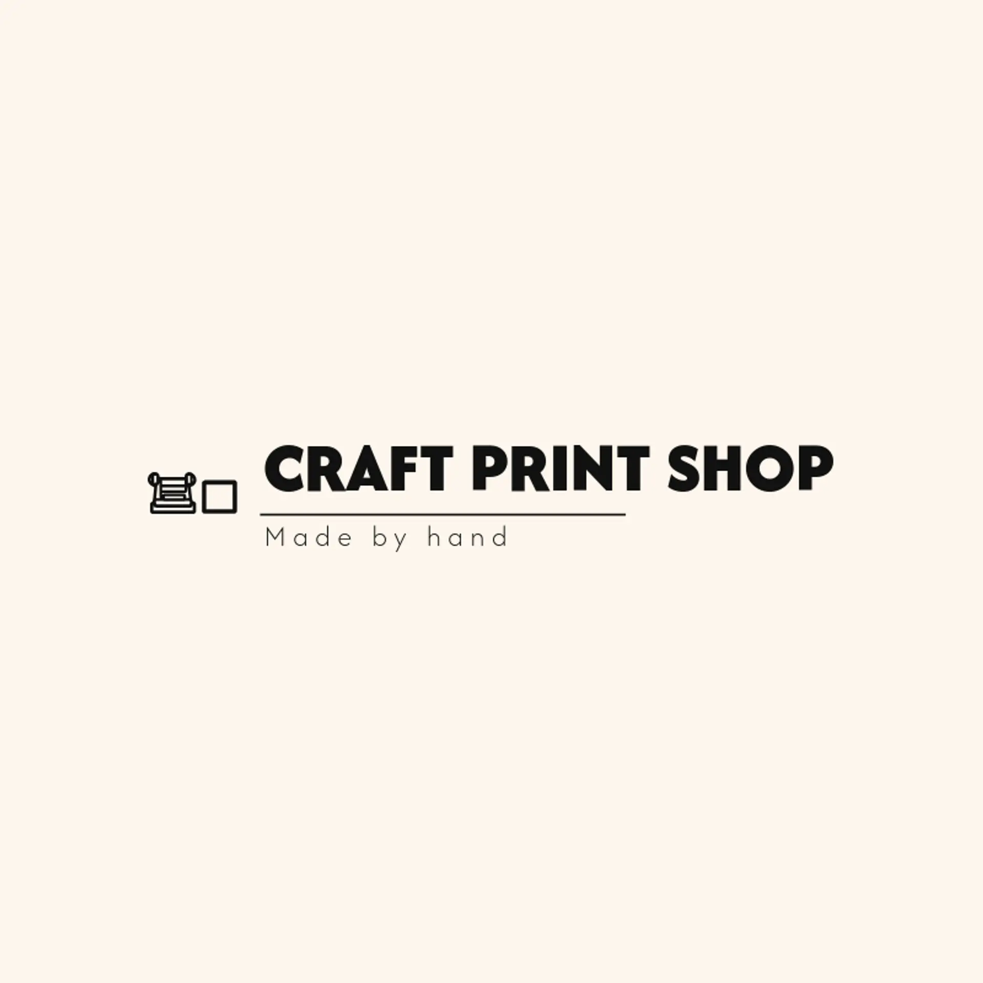 Craft Print Shop logo for printing press