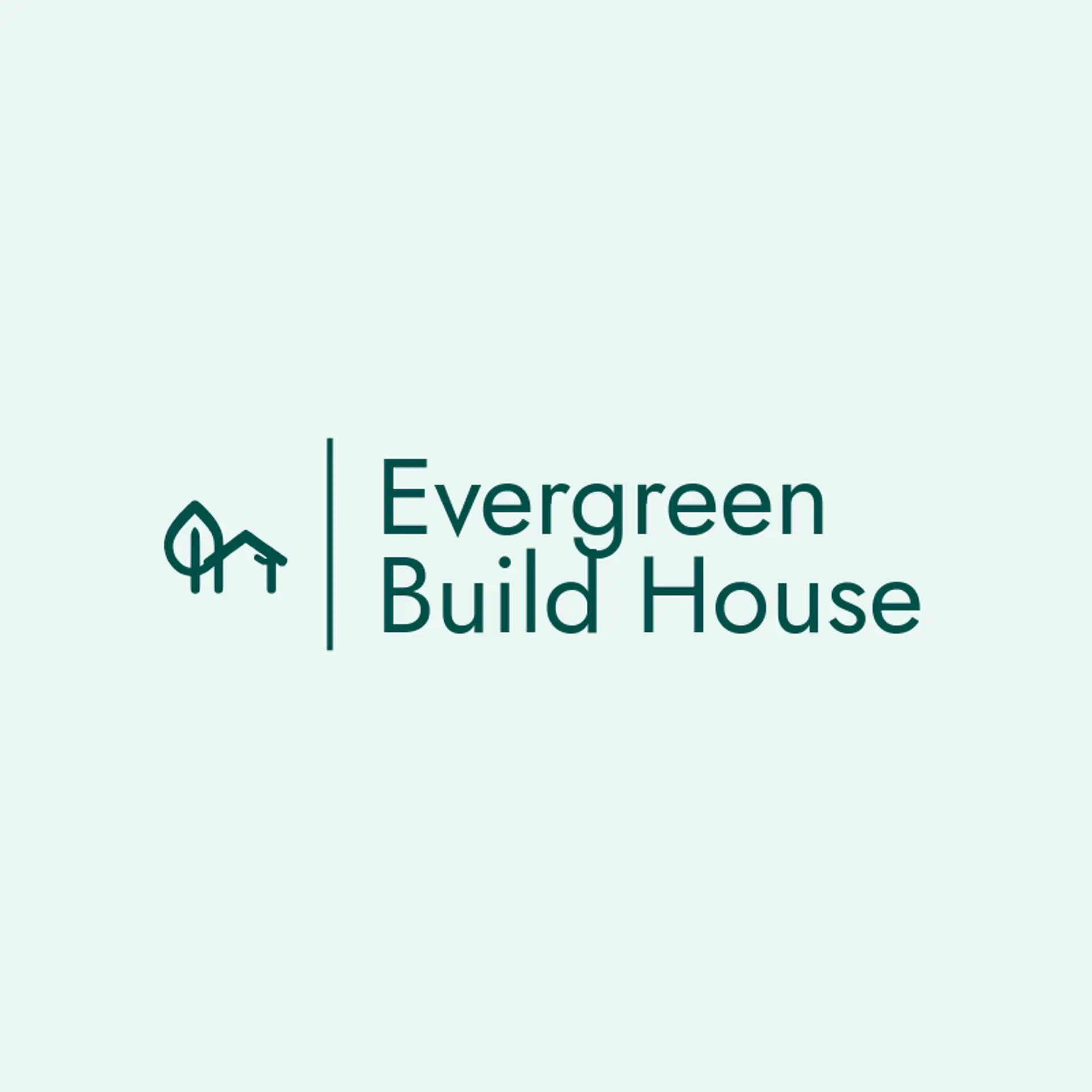 Evergreen Build House logo for build