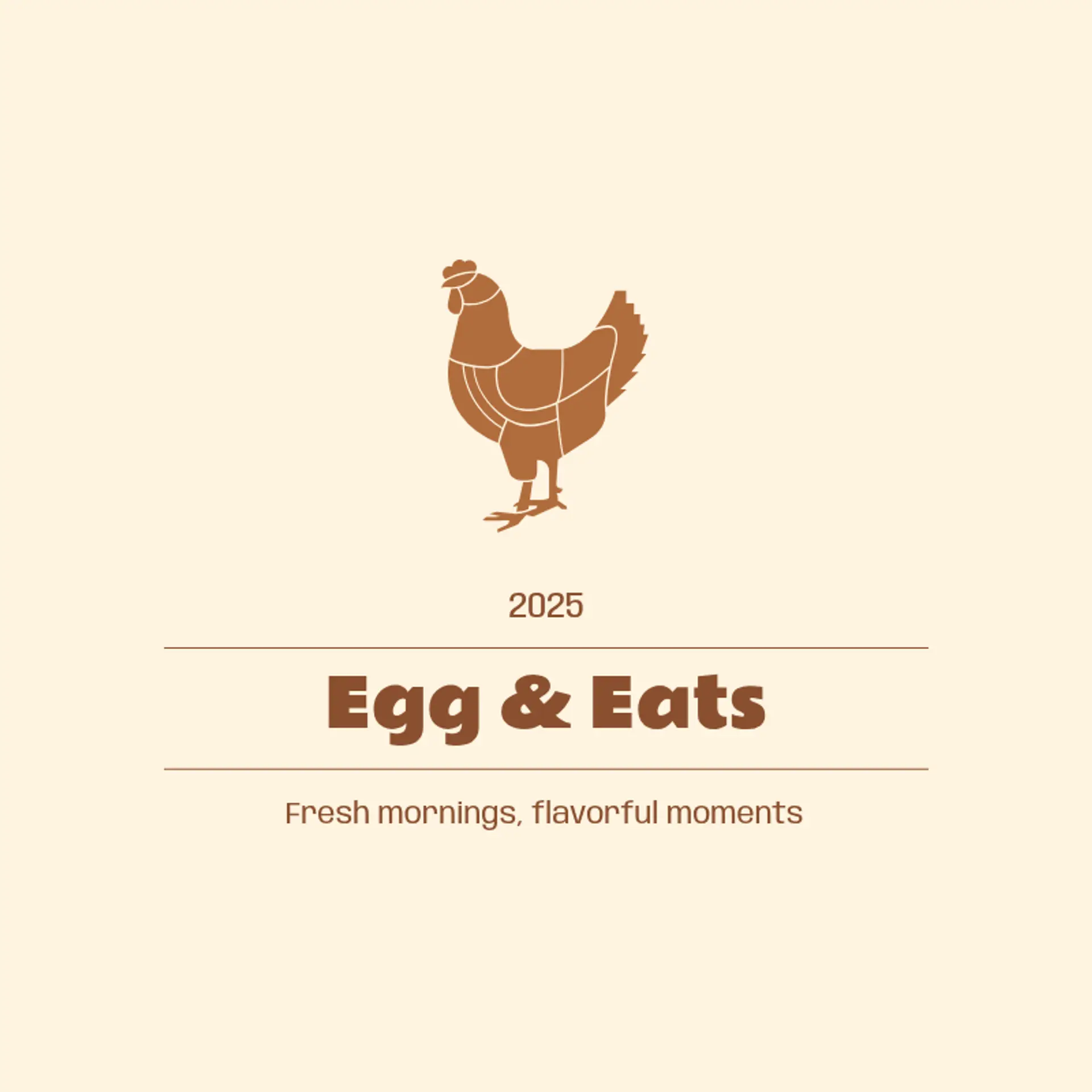 Egg & Eats logo for chicken restaurant