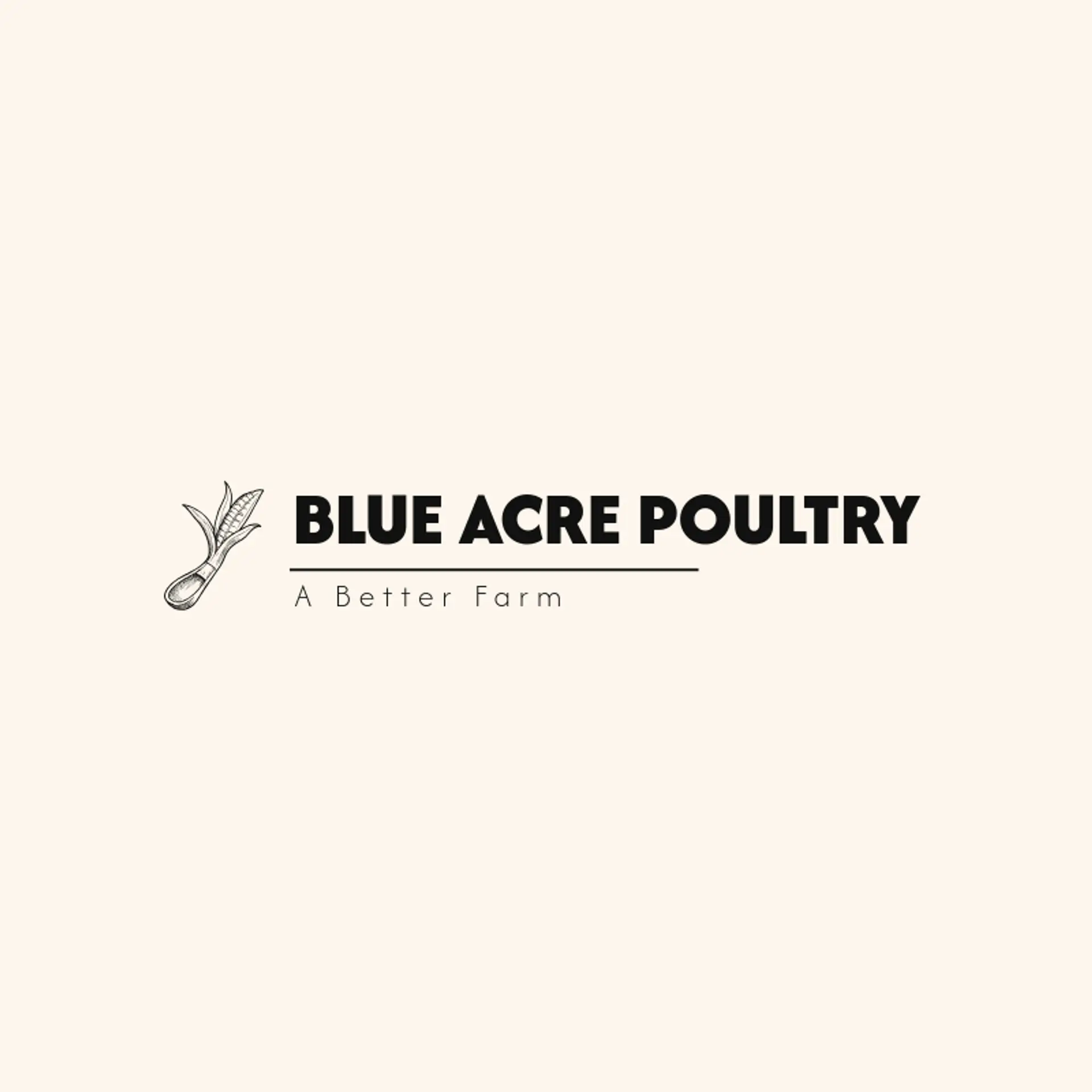 Blue Acre Poultry logo for poultry farm