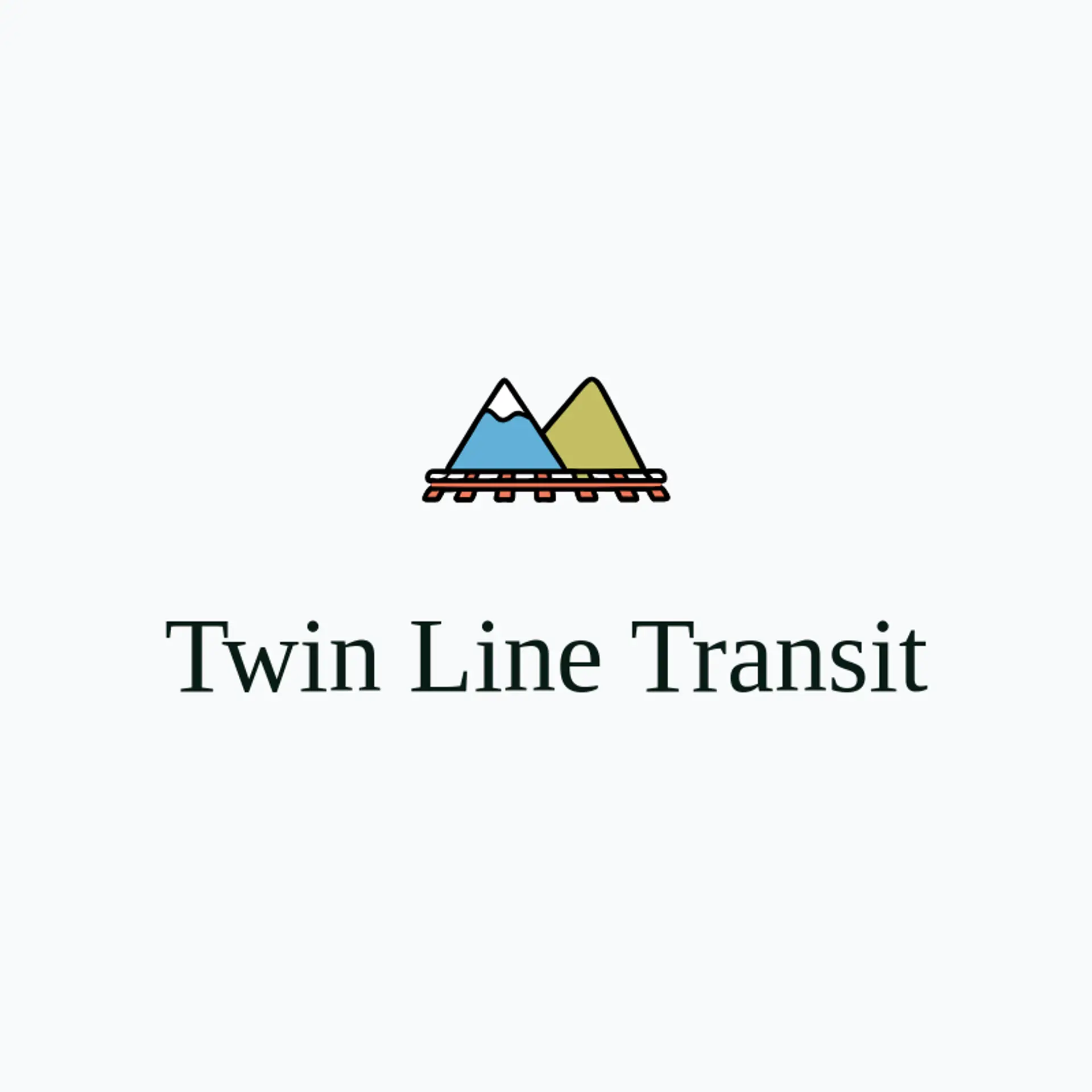 Twin Line Transit logo for railroad