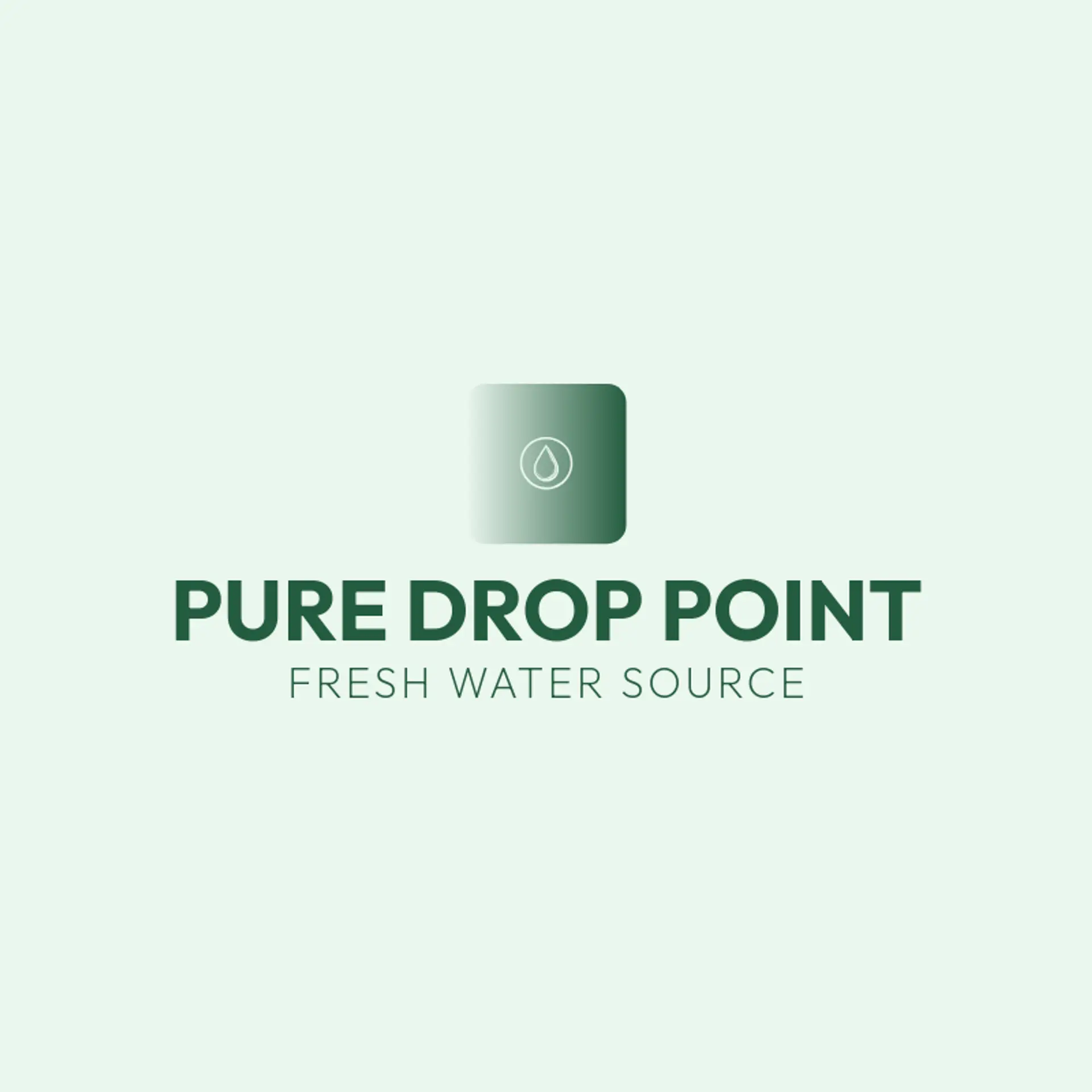 Pure Drop Point logo for water refilling station