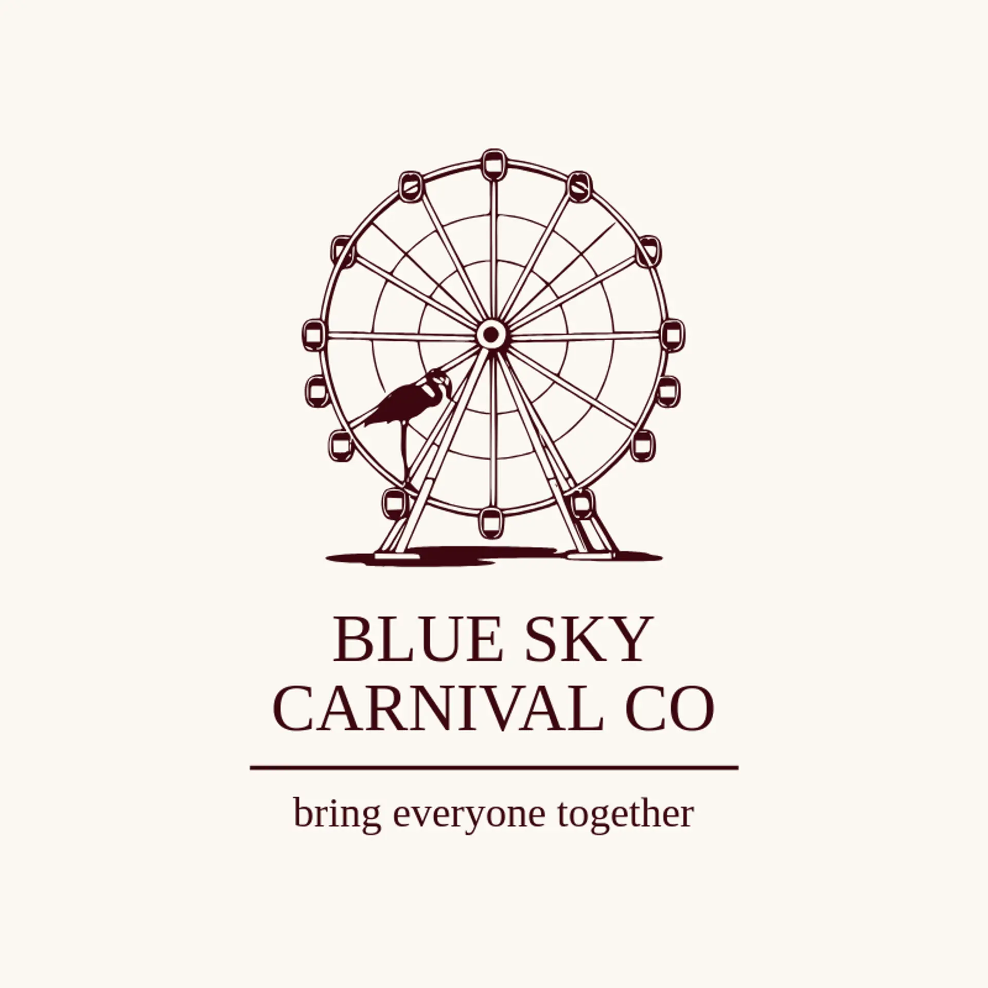 Blue Sky Carnival Co logo for carnival