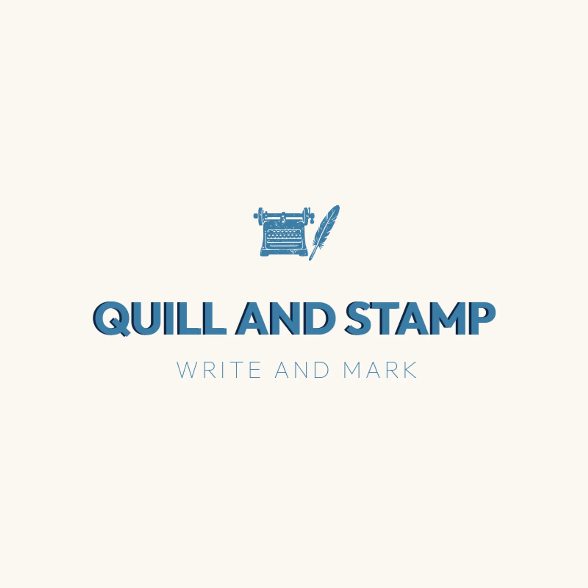 Quill and Stamp logo for printing press