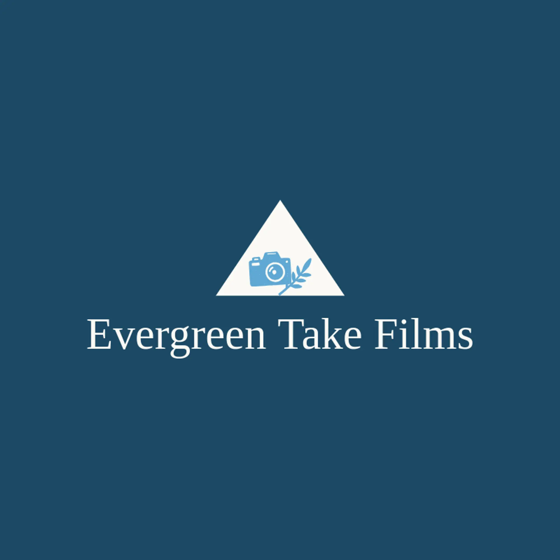 Evergreen Take Films logo for video camera