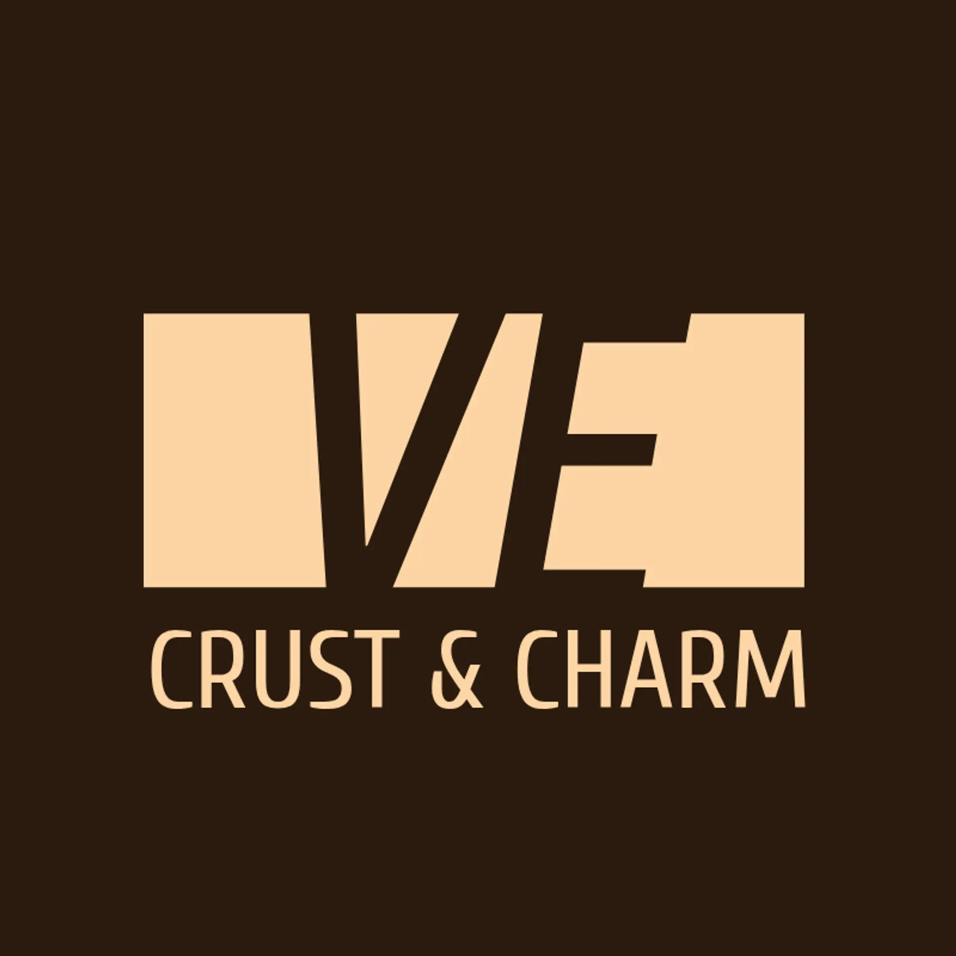 Crust & Charm logo for creative bakery