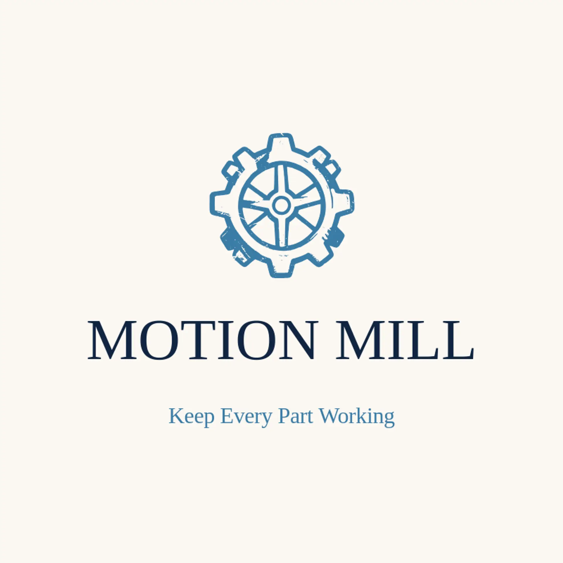 Motion Mill logo for gear