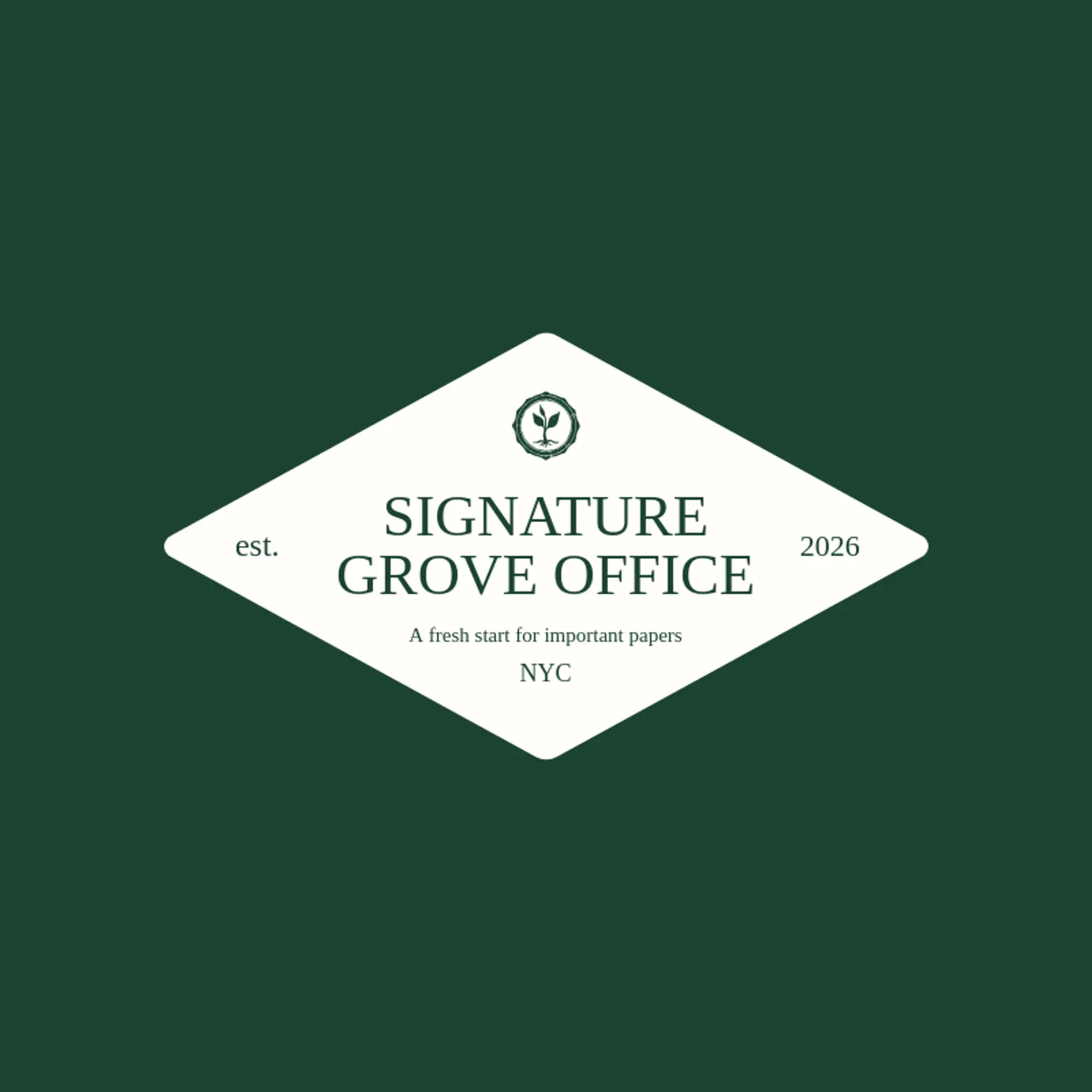 Signature Grove Office logo for notary public