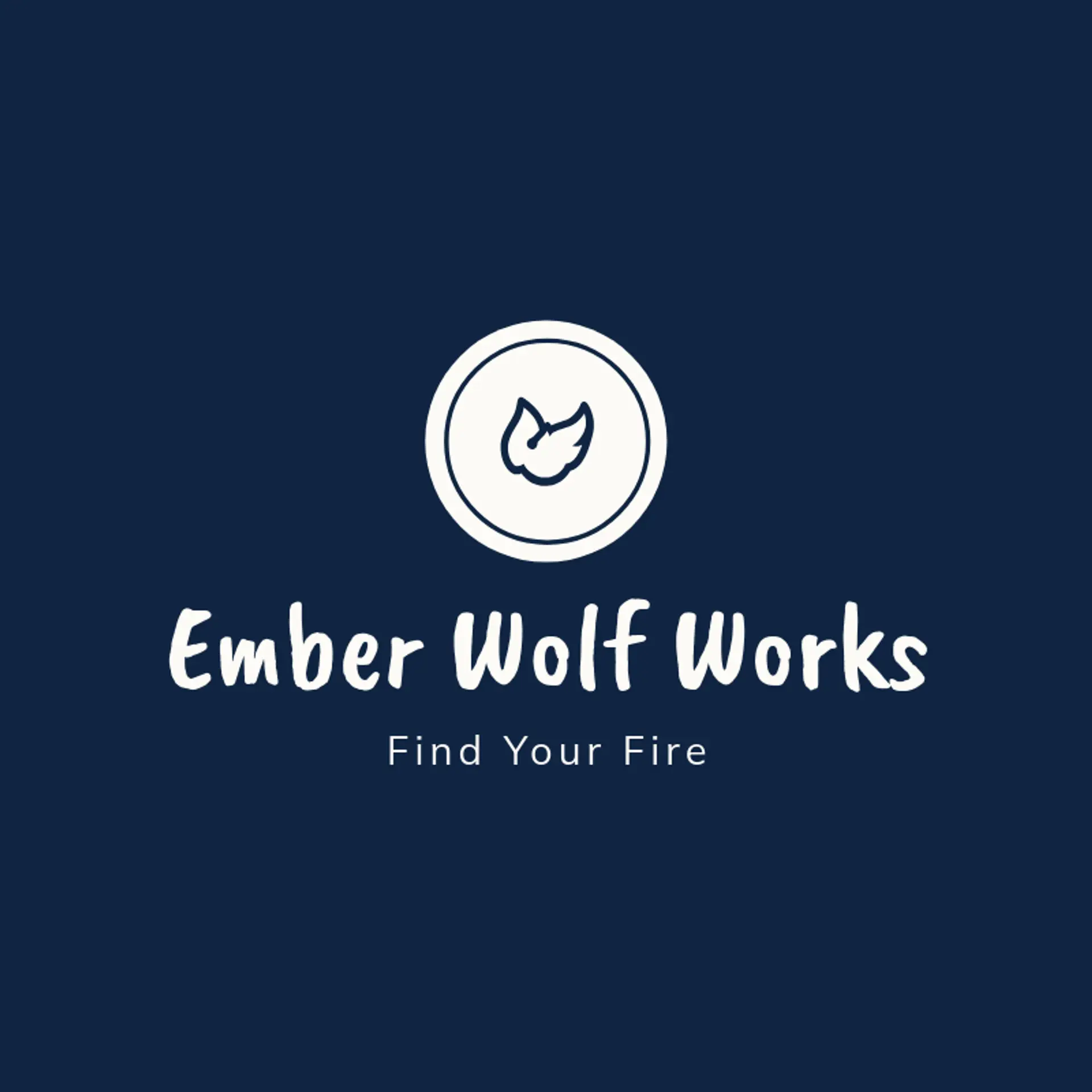 Ember Wolf Works logo for wolf