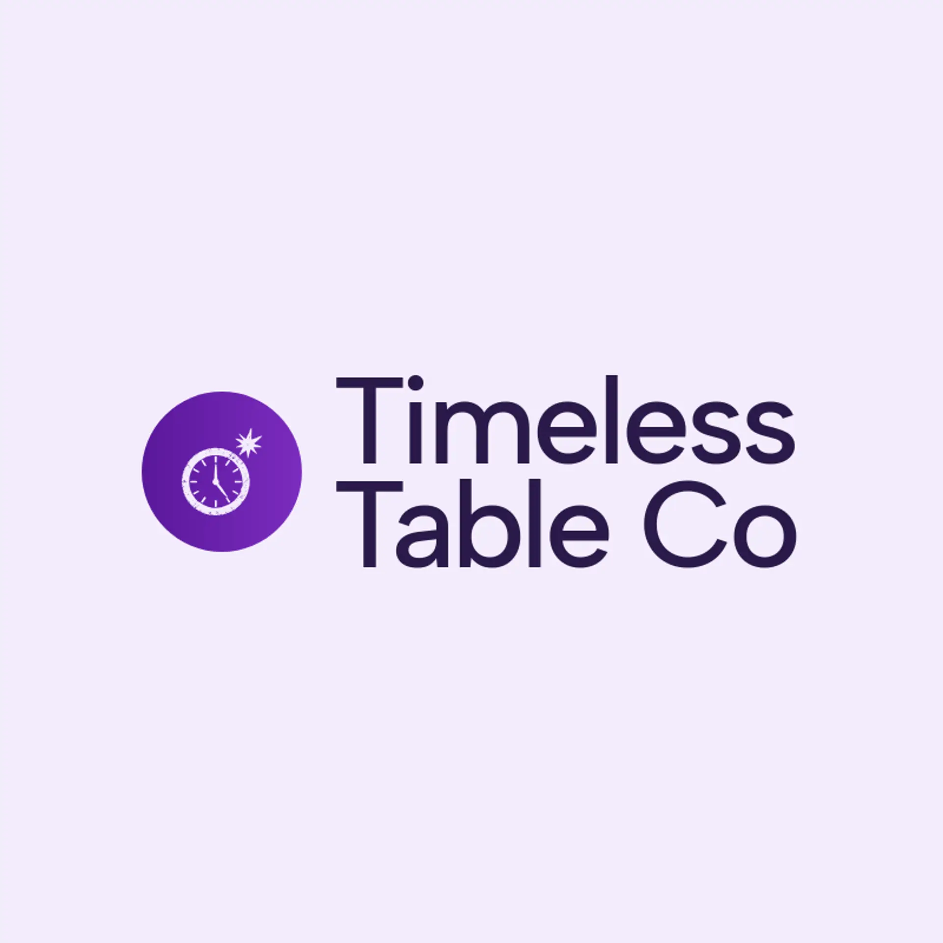Timeless Table Co logo for anniversary