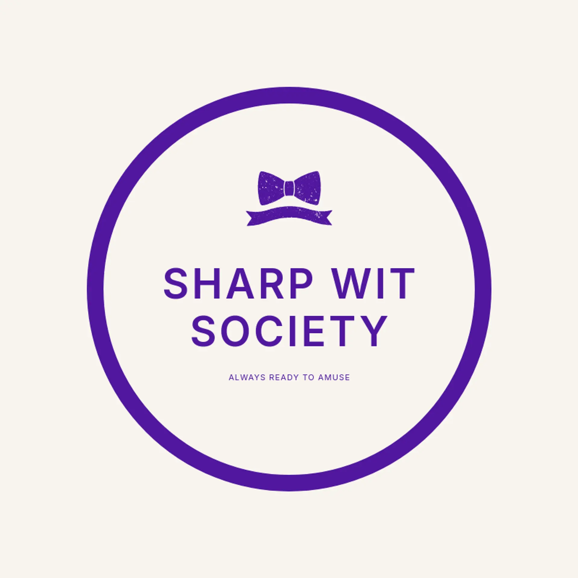 Sharp Wit Society logo for comedy