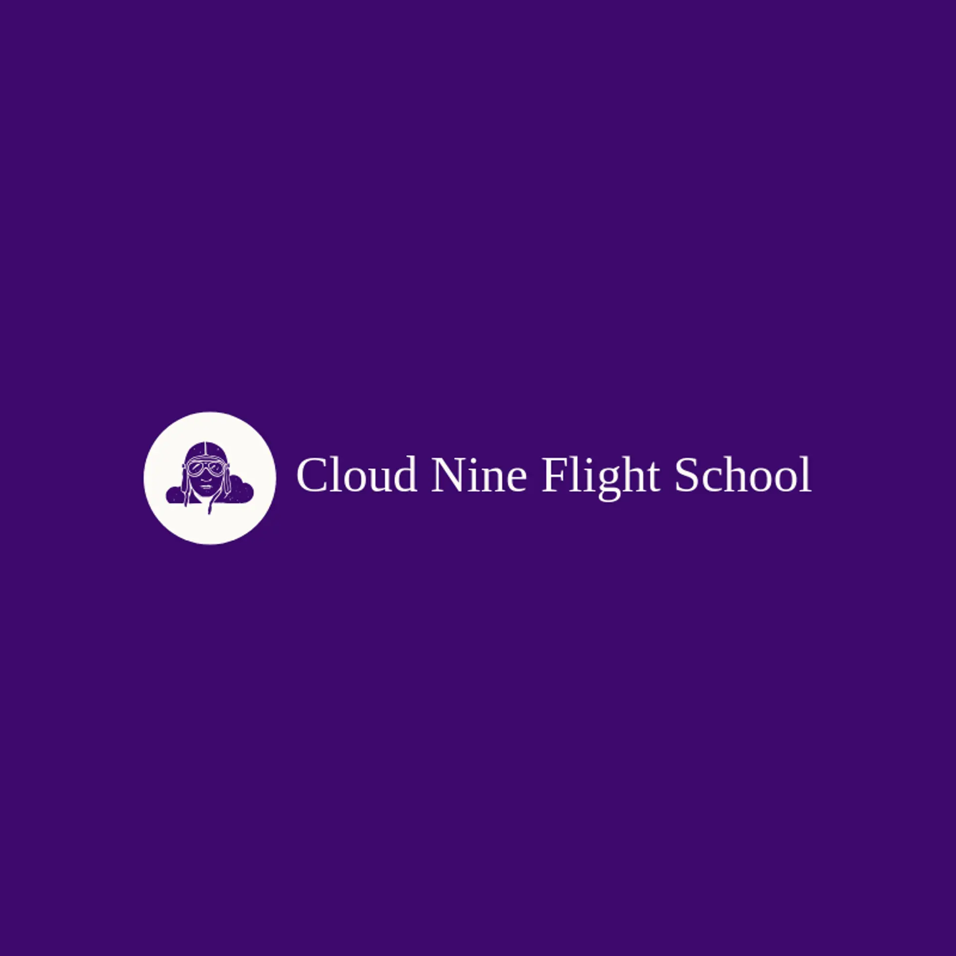 Cloud Nine Flight School logo for aviator