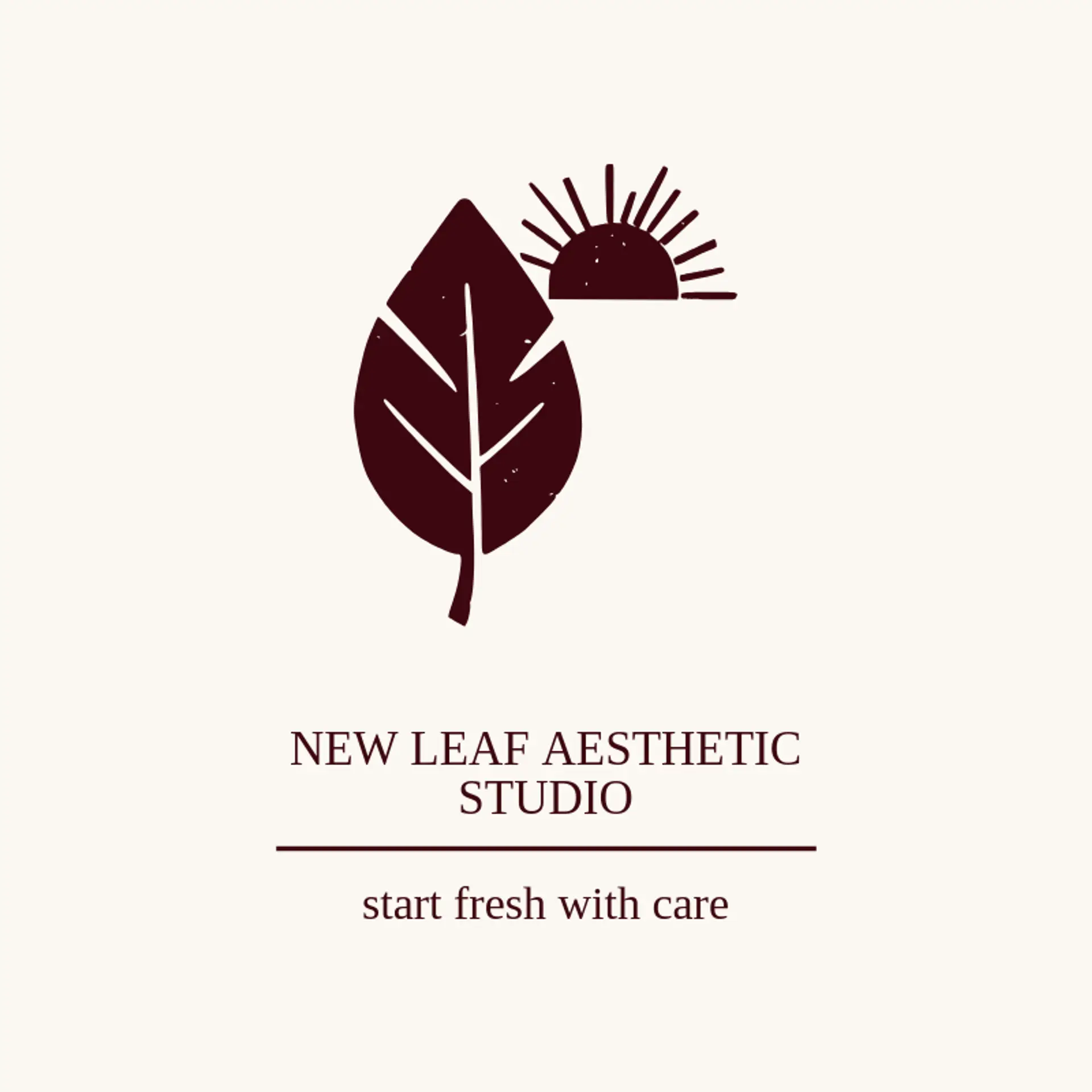 New Leaf Aesthetic Studio logo for med spa