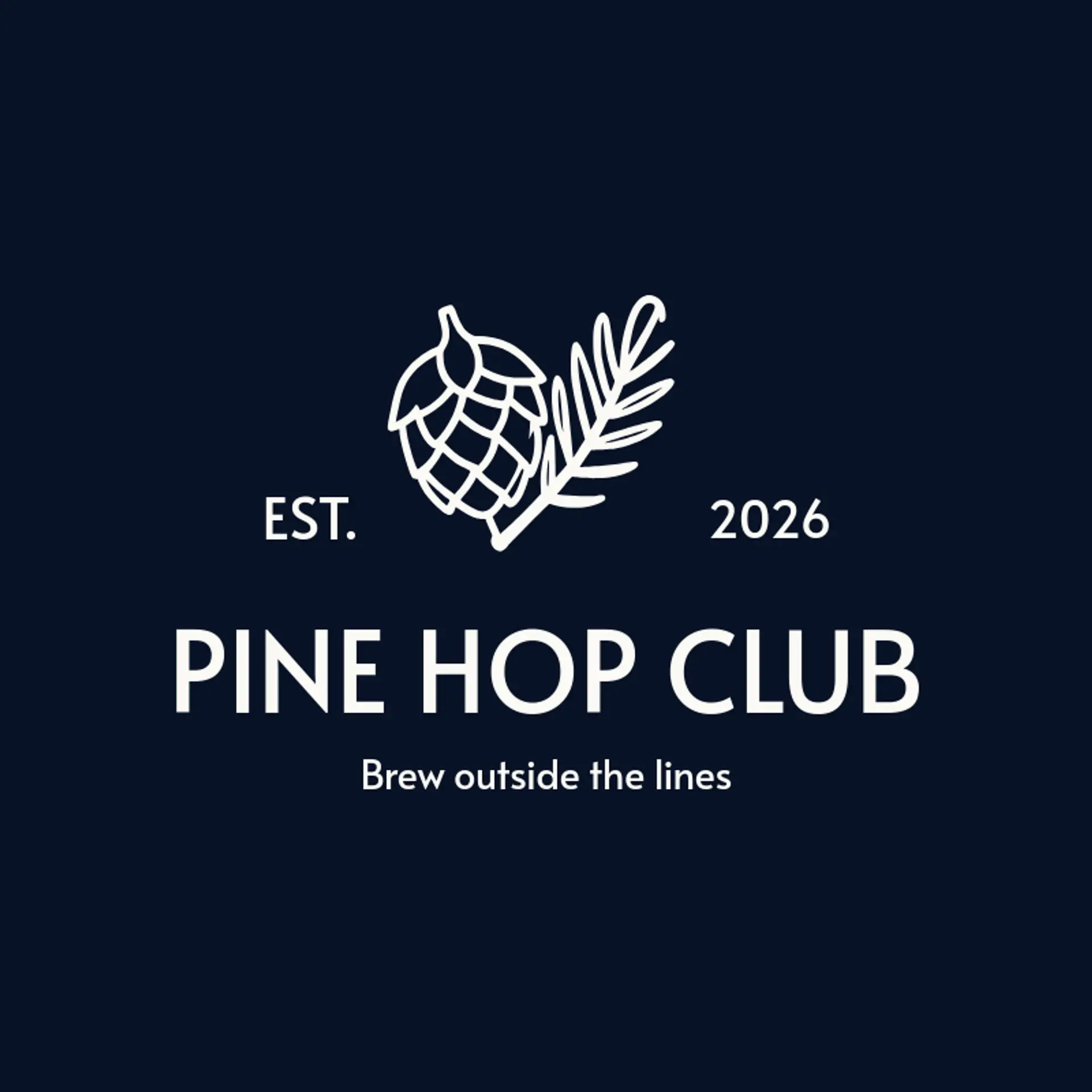 Pine Hop Club logo for alcohol