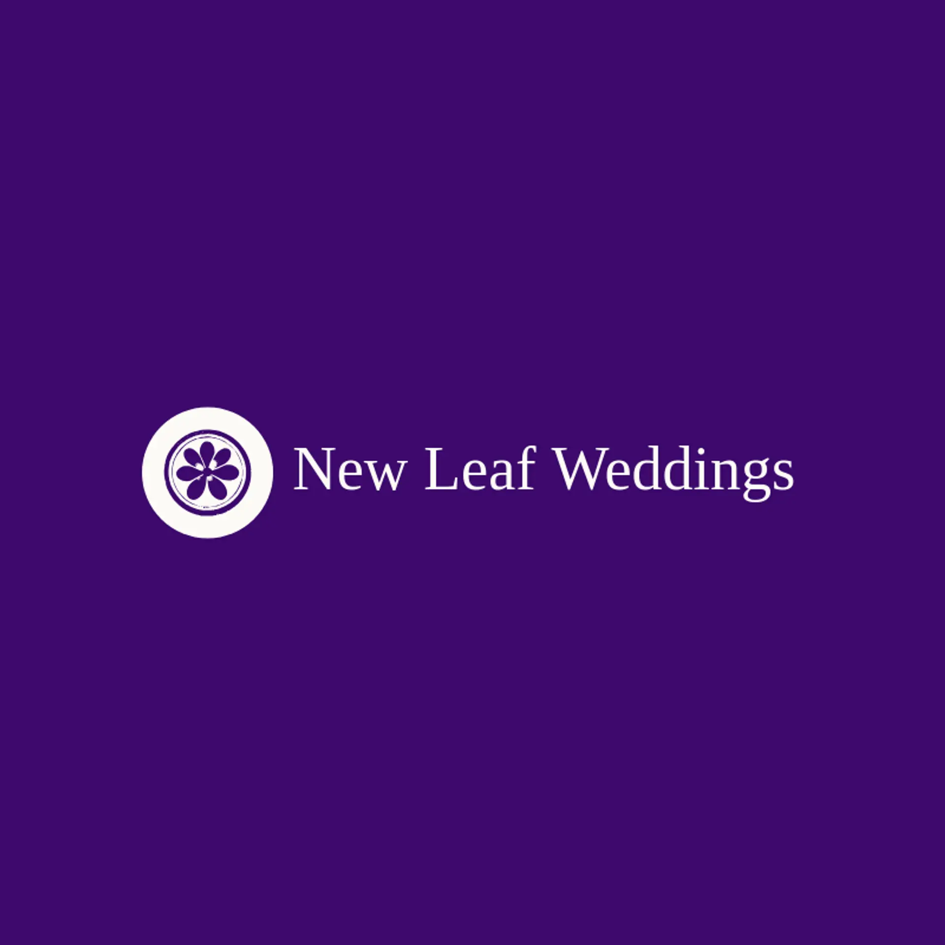 New Leaf Weddings logo for blossom