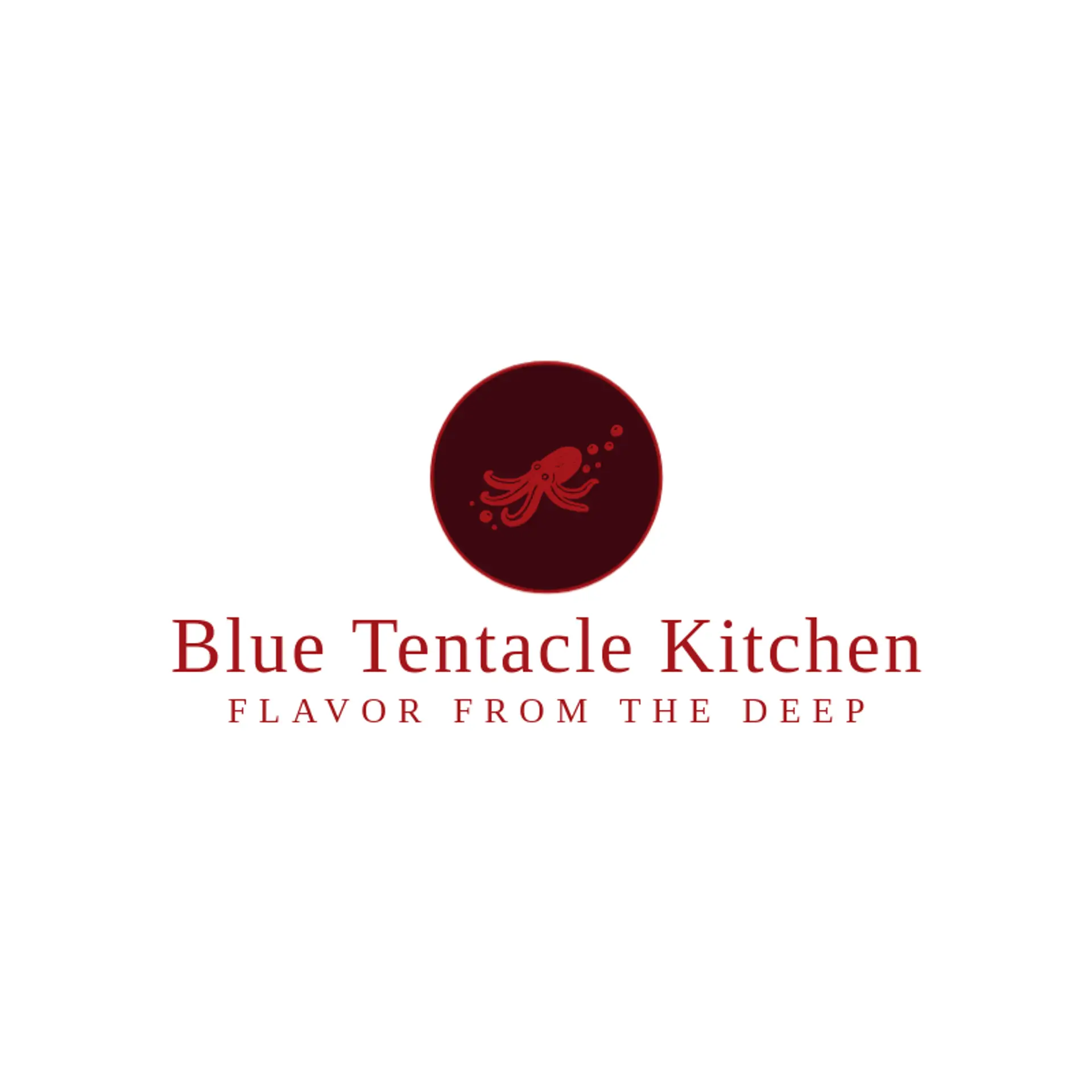 Blue Tentacle Kitchen logo for squid