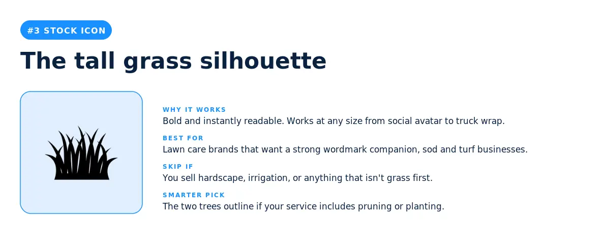 The tall grass silhouette stock icon