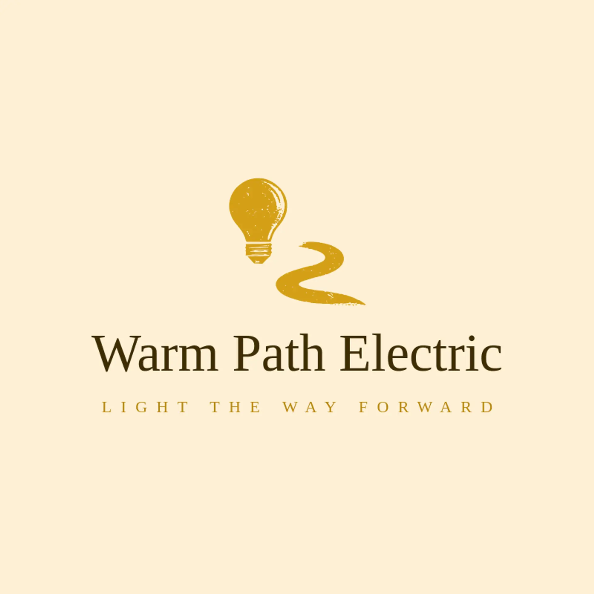 Warm Path Electric logo for lightbulb