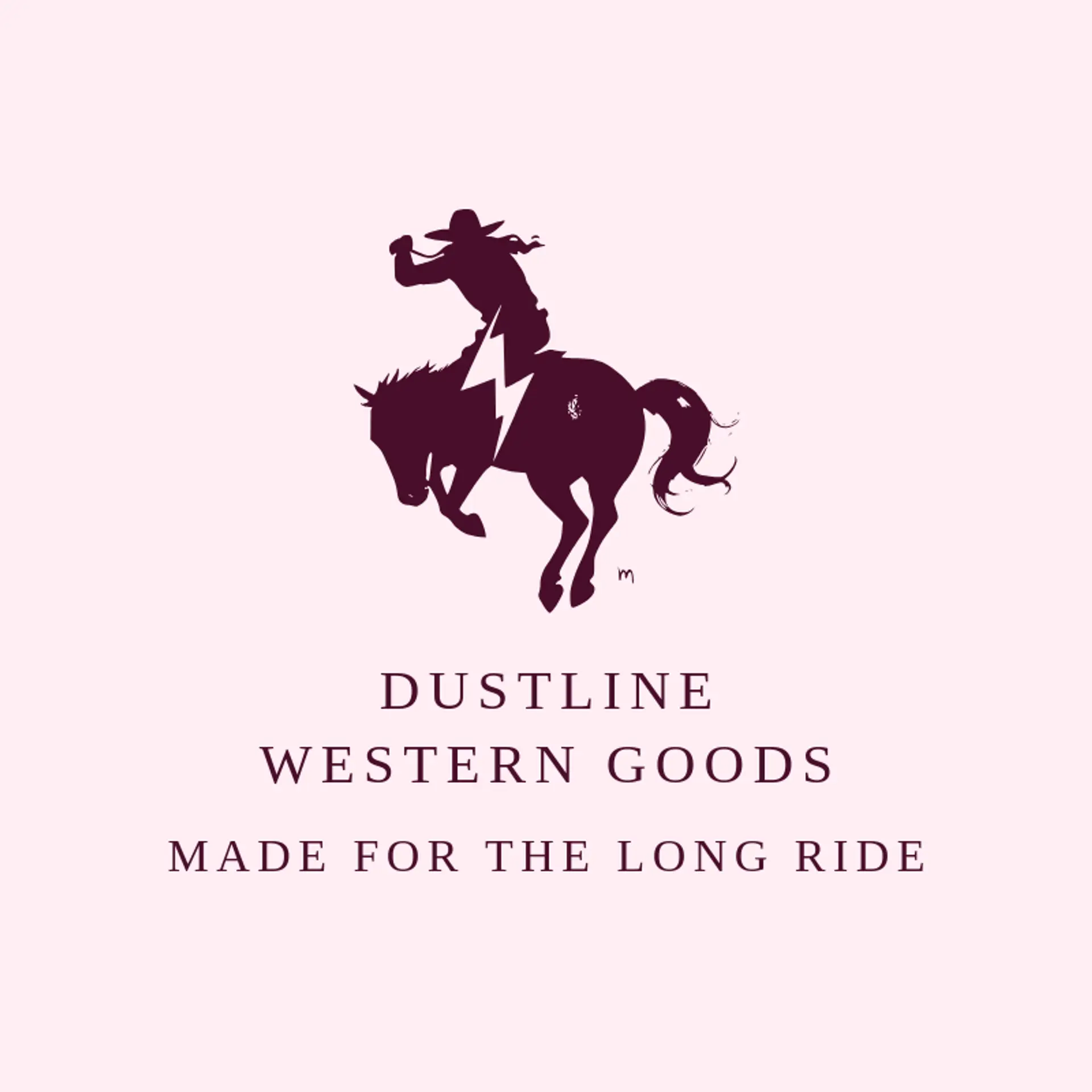 Dustline Western Goods logo for bronco