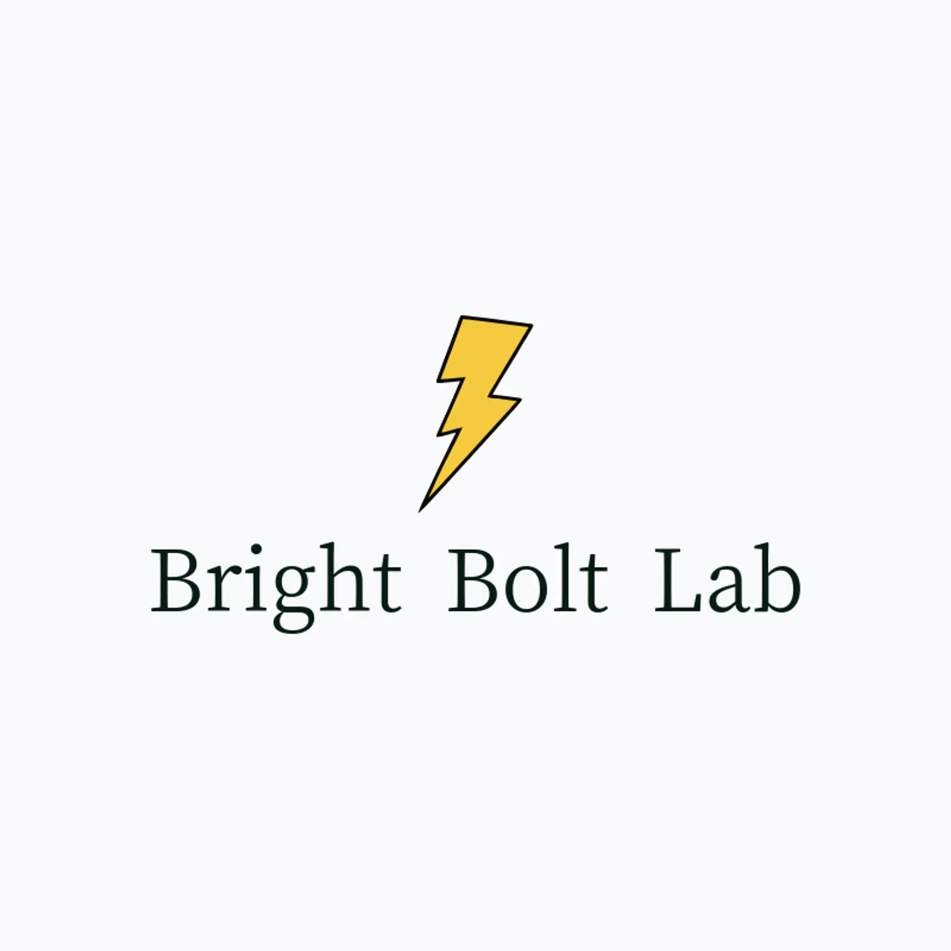 Bright Bolt Lab logo for negative space