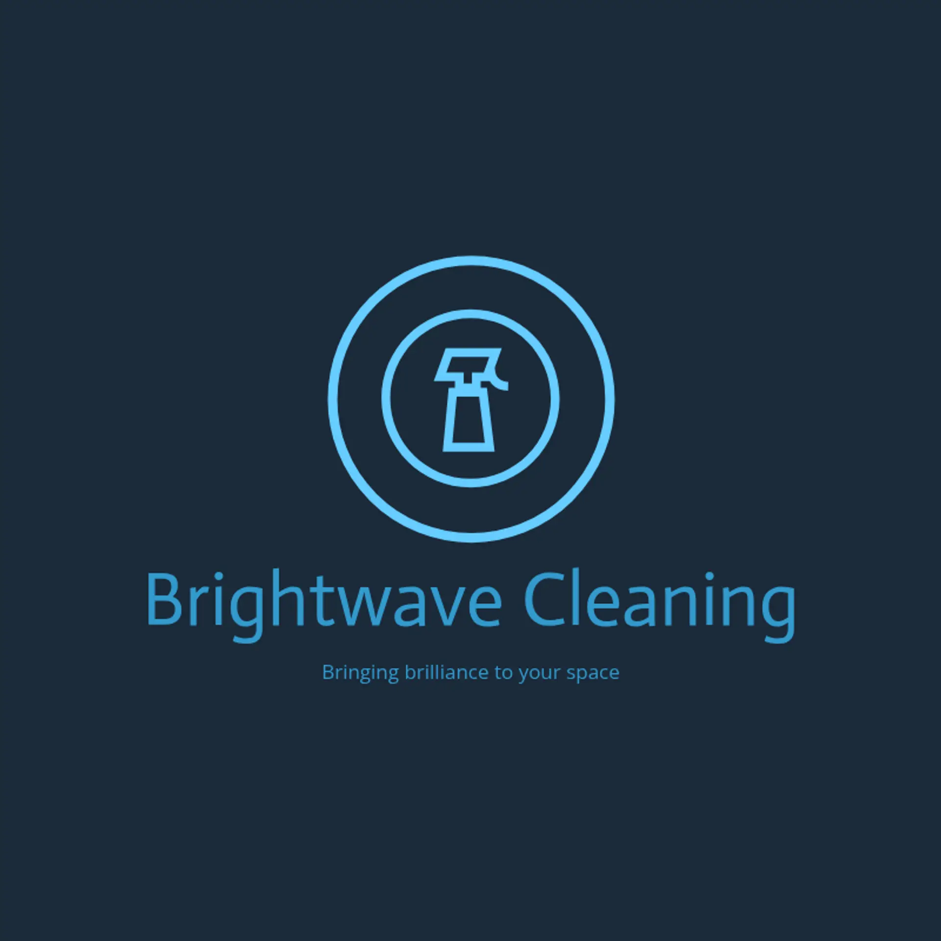 BrightWave Cleaning logo for cleaning company