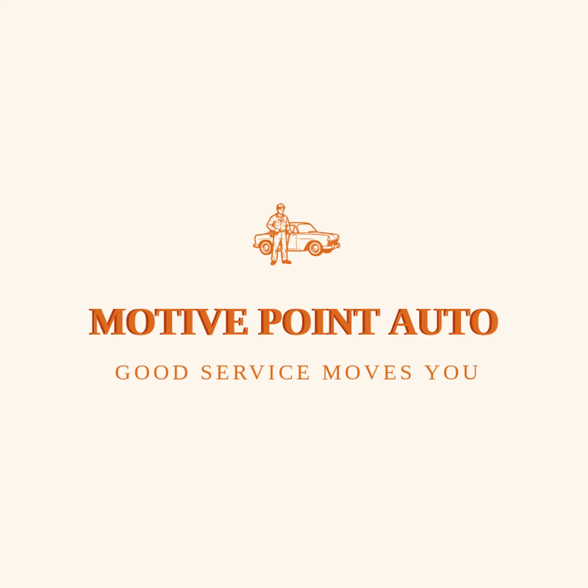 Motive Point Auto logo for car mechanic