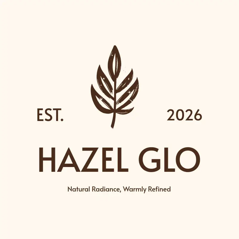 The product name Hazel Glo as a branded logo with a single color icon