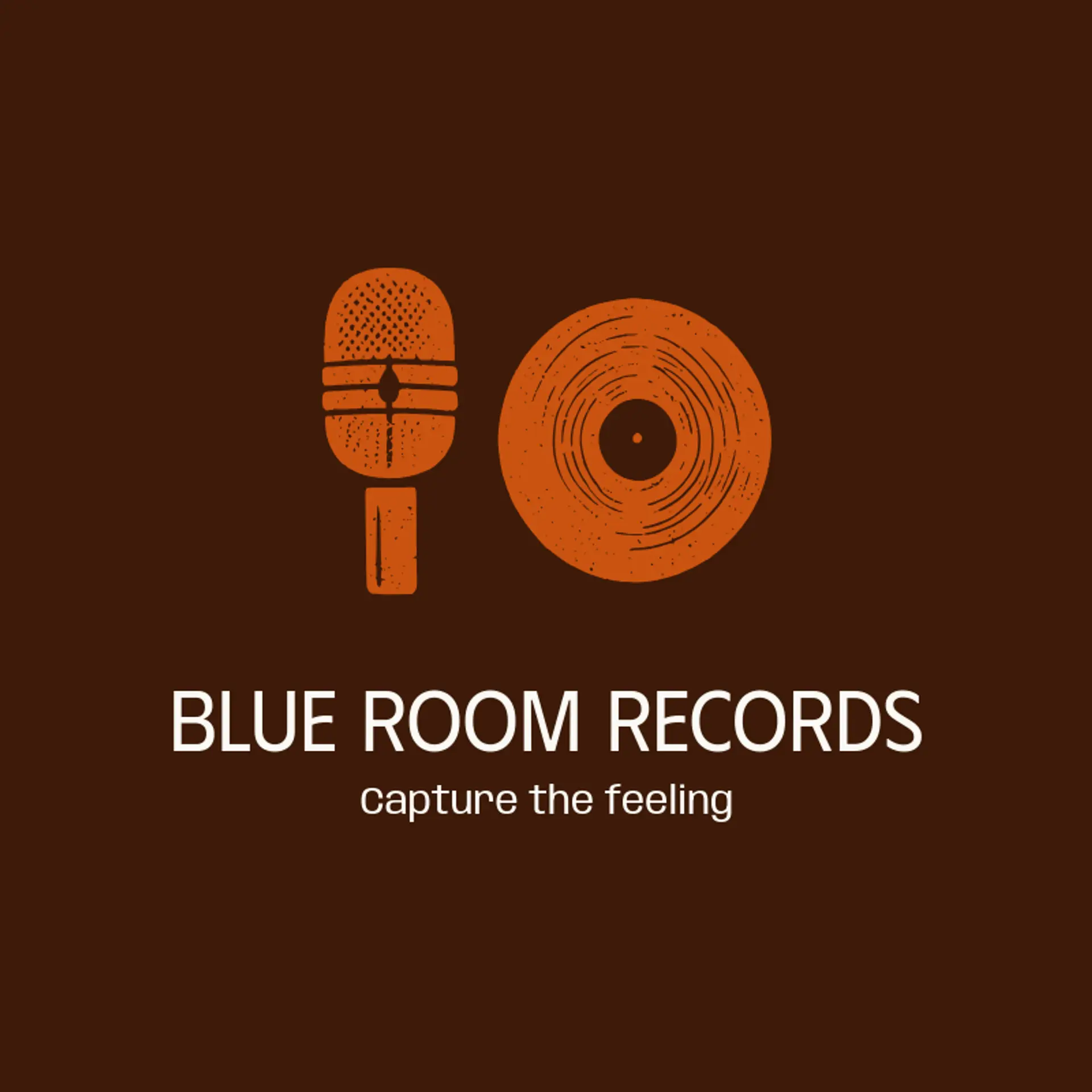 Blue Room Records logo for microphone