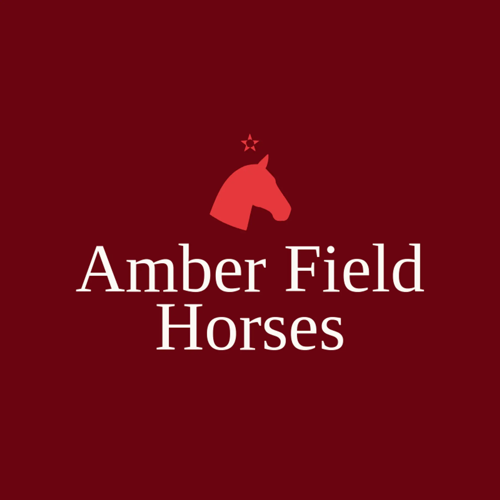 Amber Field Horses logo for horse head