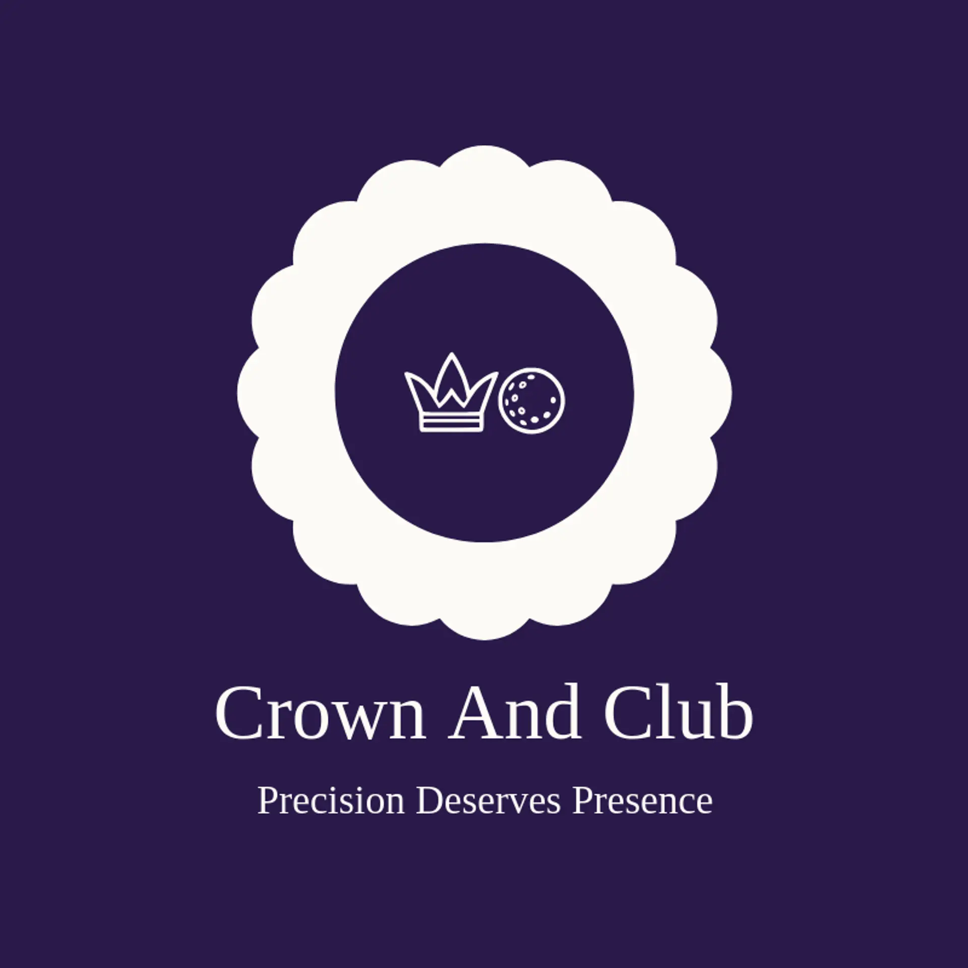 Crown And Club logo for golf ball