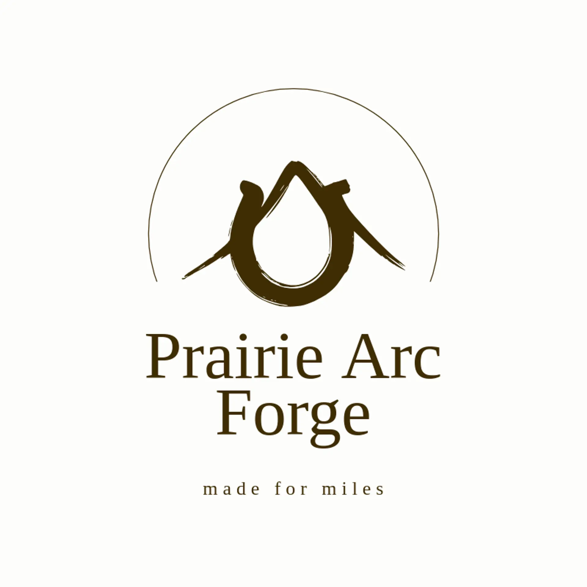 Prairie Arc Forge logo for horseshoe