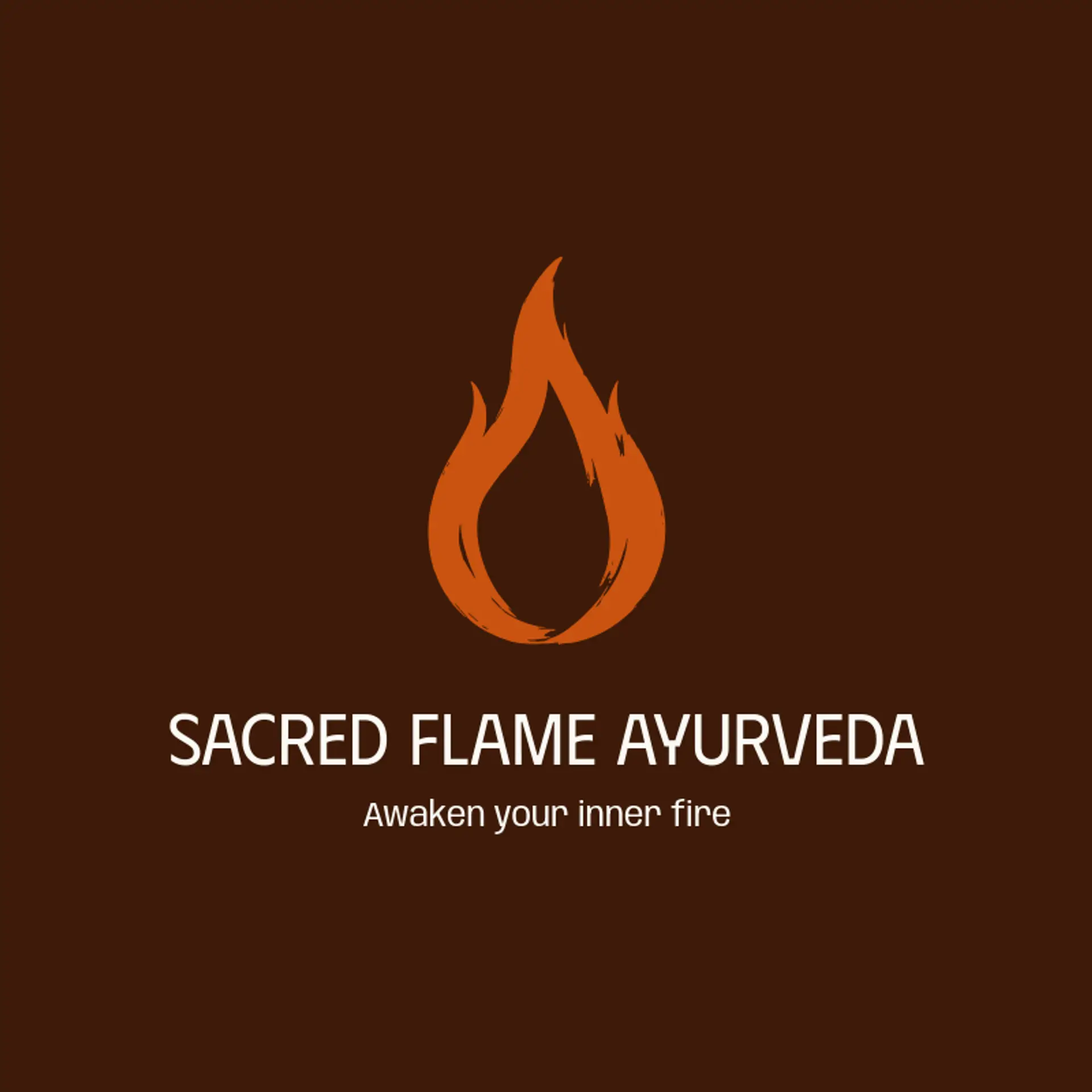 Sacred Flame Ayurveda logo for ayurvedic