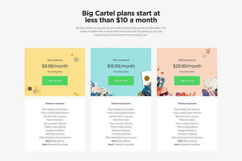 Source: Big Cartel